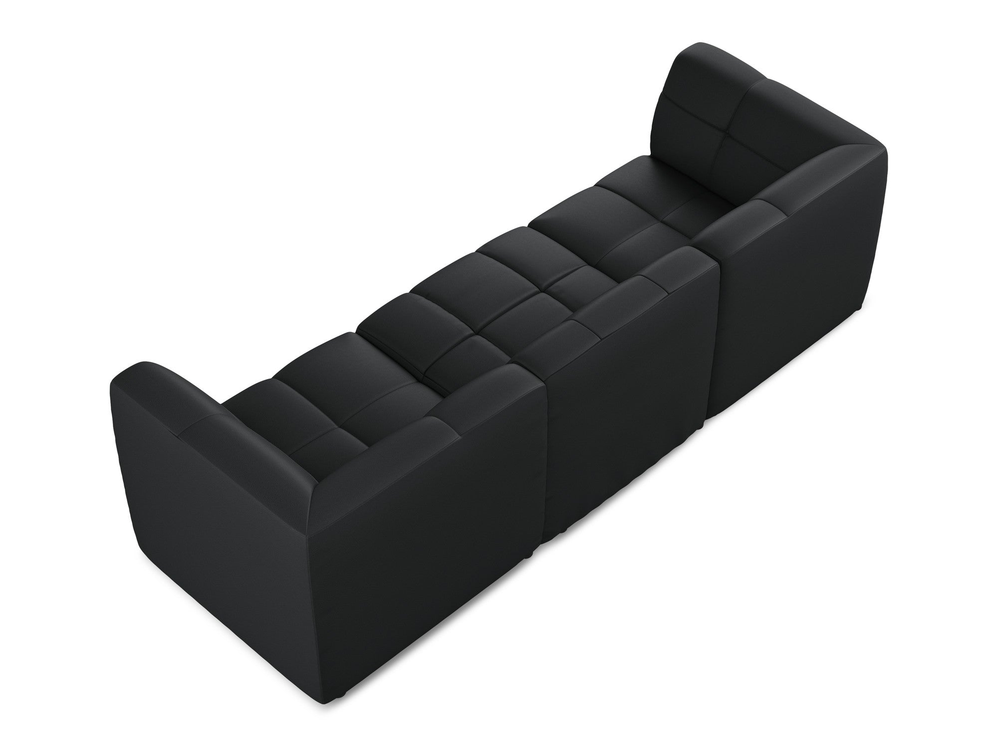 3-Seater Modular Sofa ALOHA Black Eco-Leather