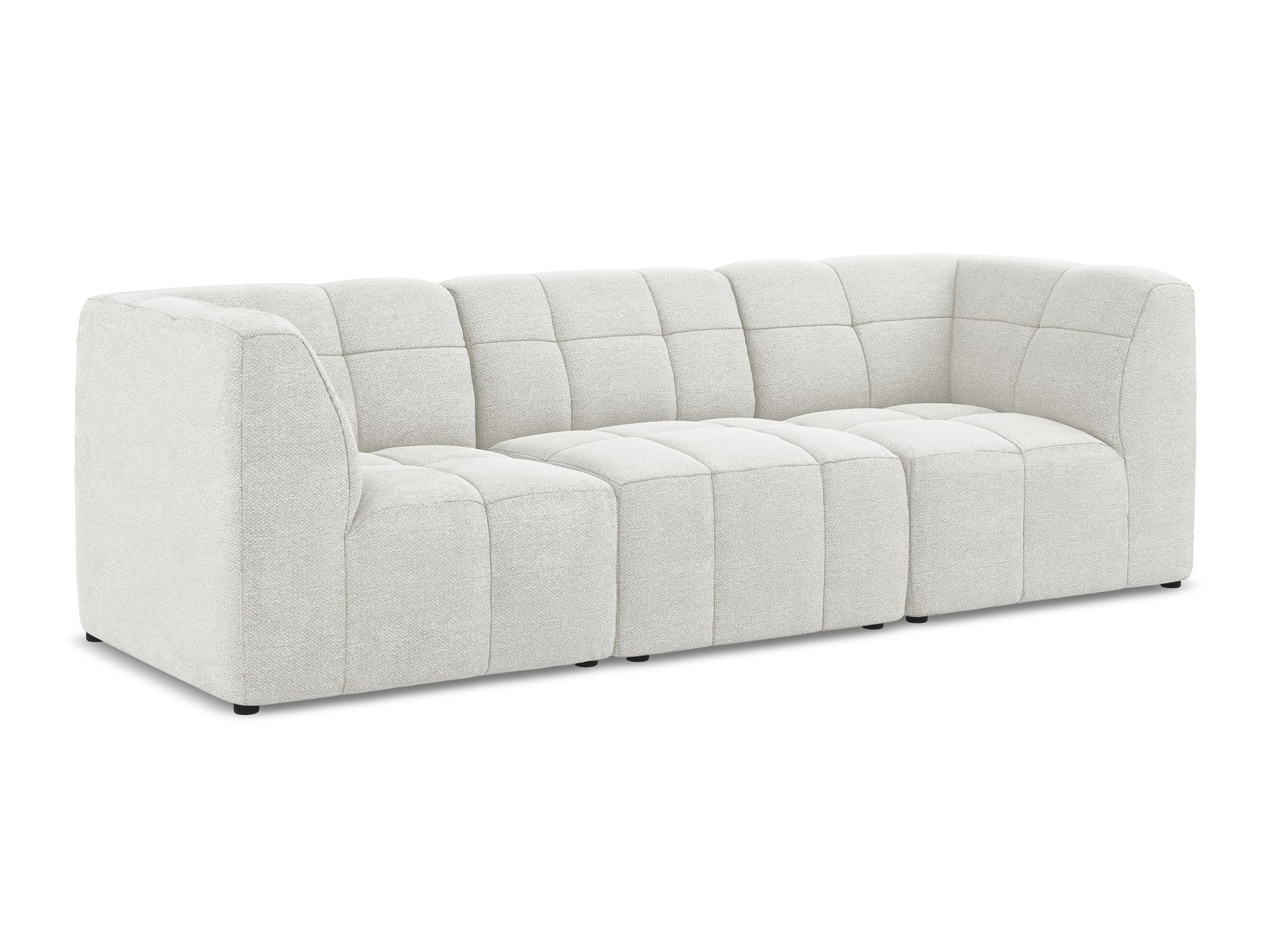 3-seater modular sofa ALOHA white boucle