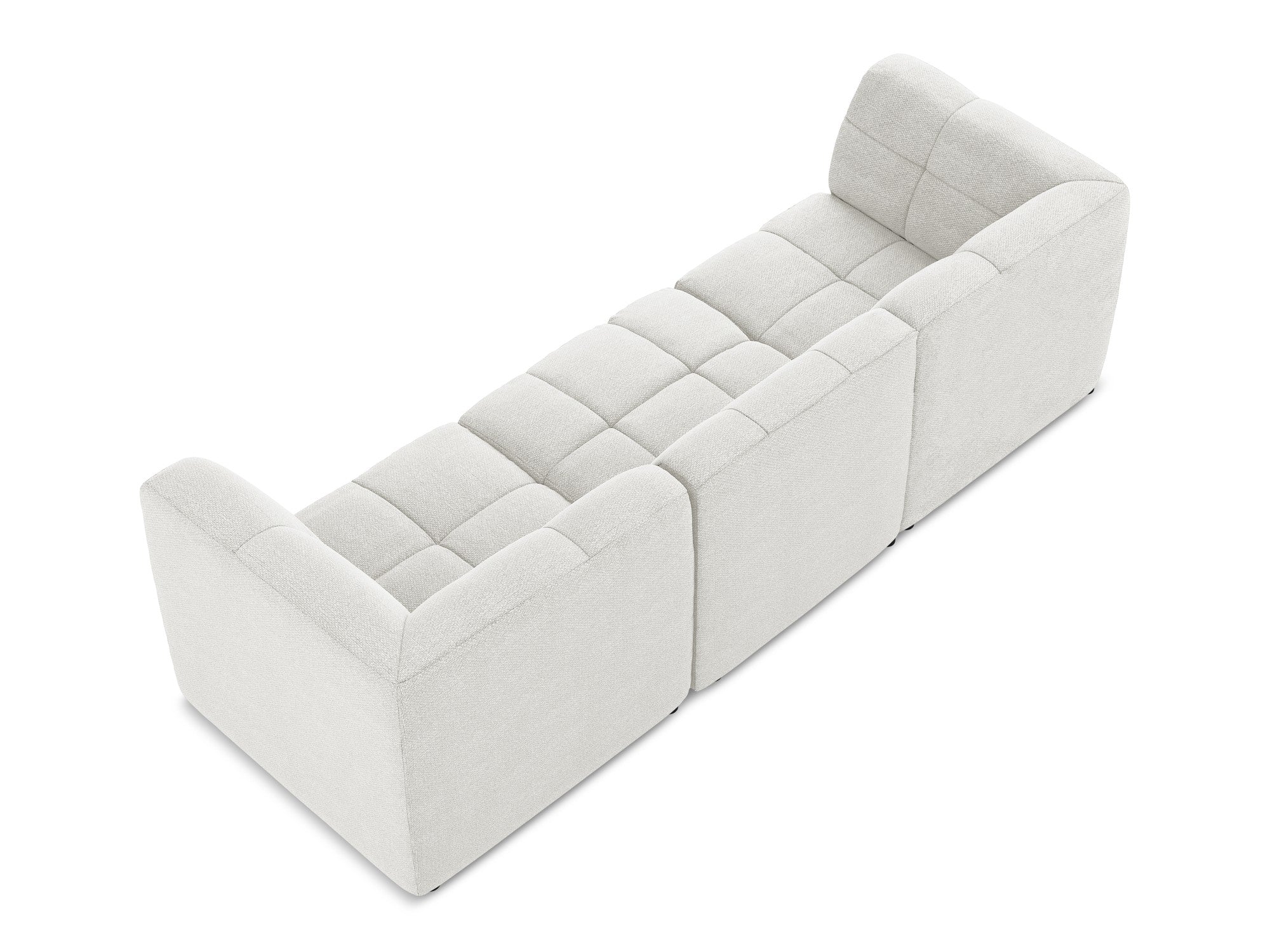 3-seater modular sofa ALOHA white boucle