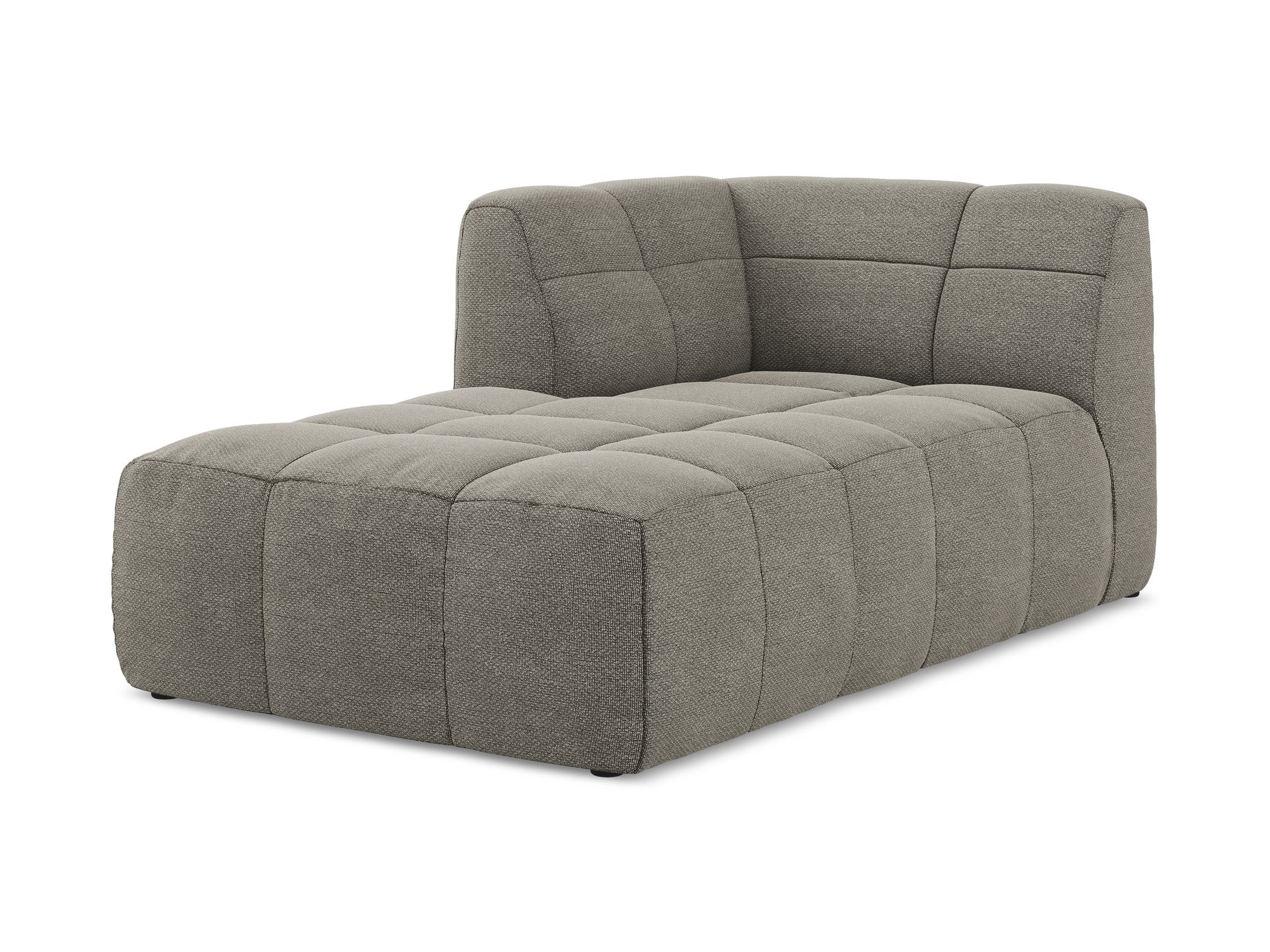 Left-facing ALOHA chaise lounge in gray boucle
