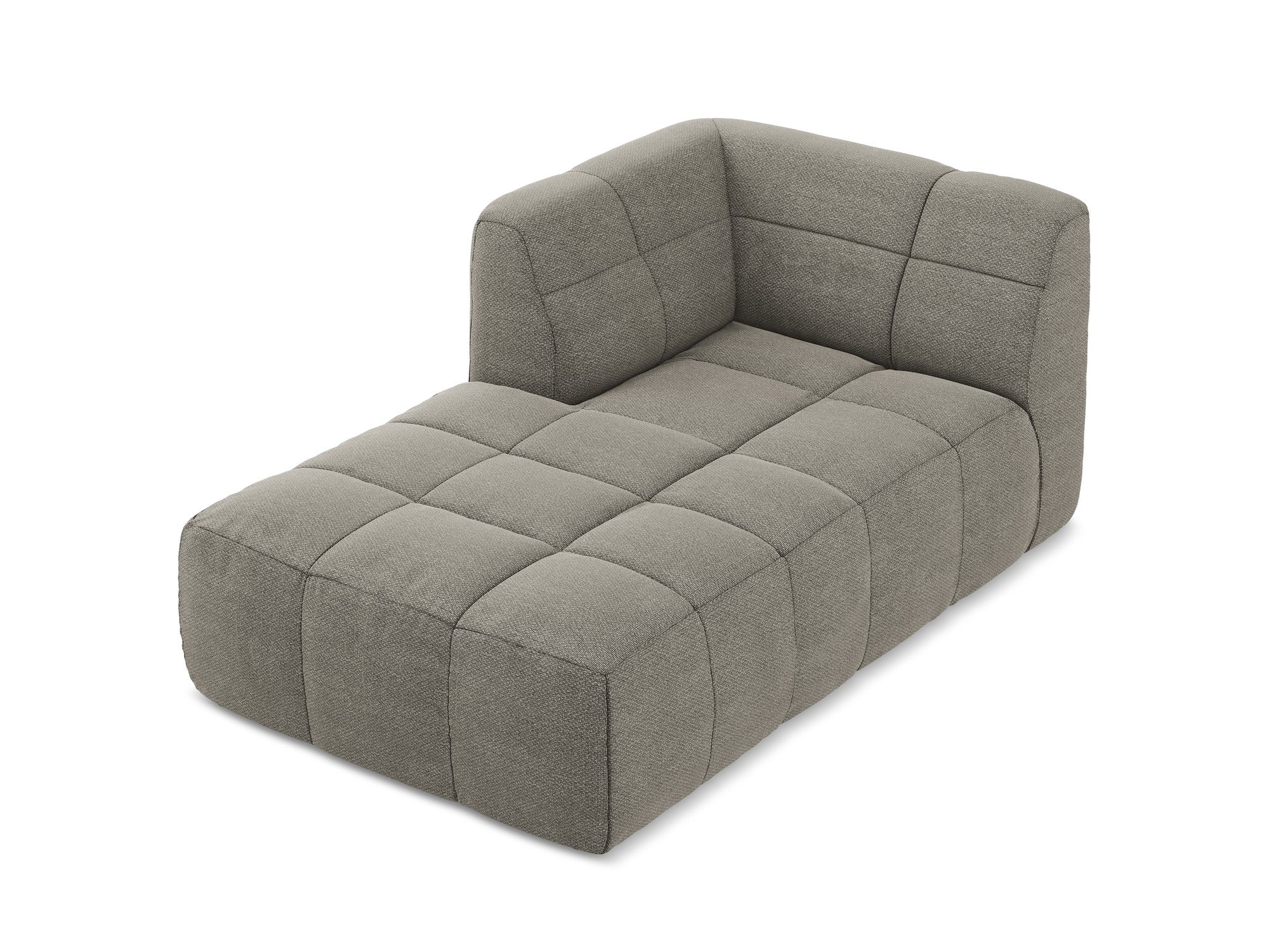 Left-facing ALOHA chaise lounge in gray boucle