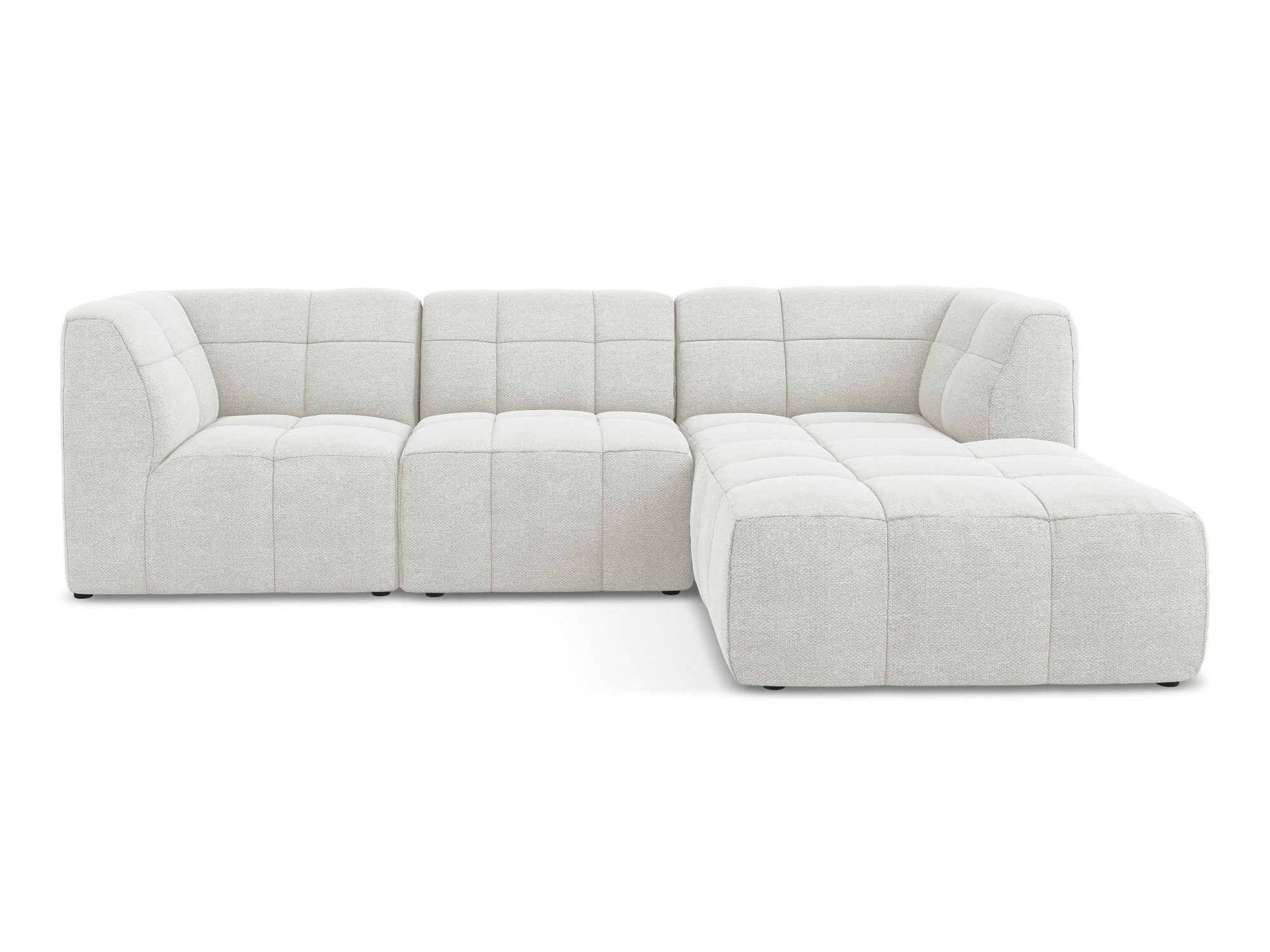Modularer Ecksofa rechtsseitig 3-Sitzer ALOHA weiß Boucle