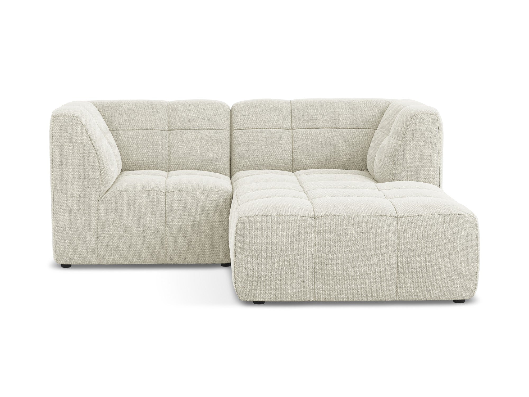 Right-facing modular sofa for 2 people ALOHA sand boucle