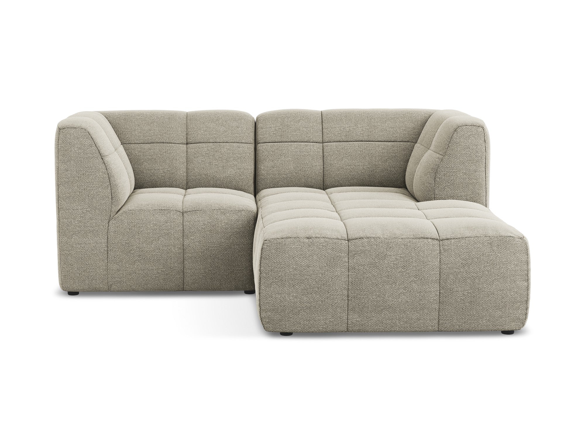 Modularer Ecksofa rechtsseitig 2-sitzig ALOHA taupe Boucle
