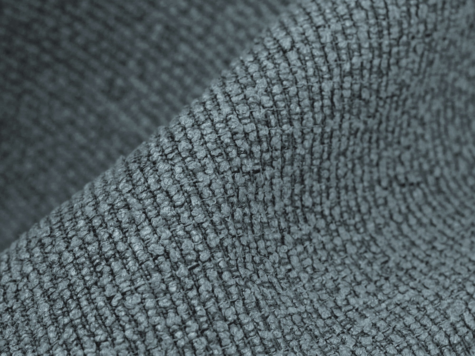 Modulaire rechterhoekbank 2-zits ALOHA in blauwe denim bouclé