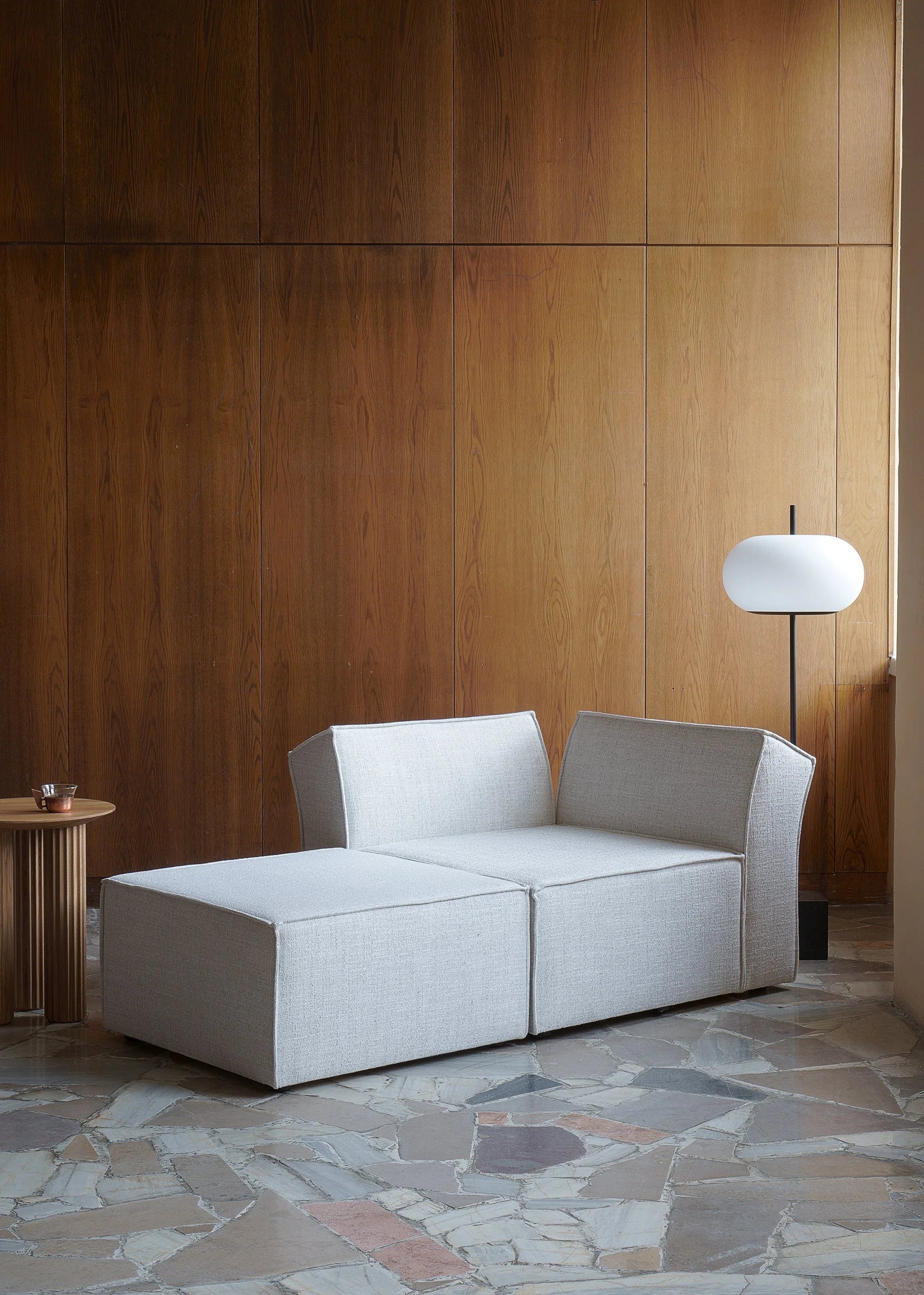Modulares Sofa ANDO - grüner Pouf