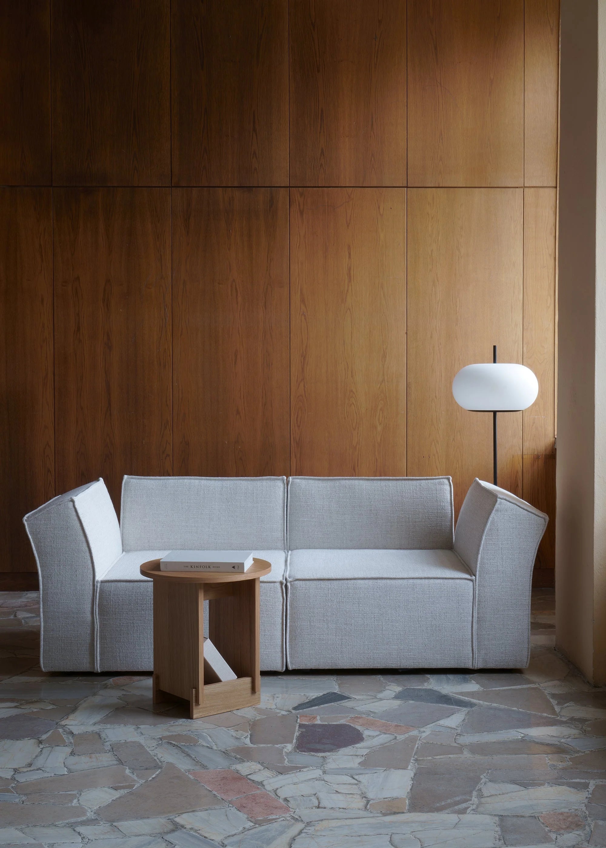 Modulares Sofa ANDO - grüner Pouf