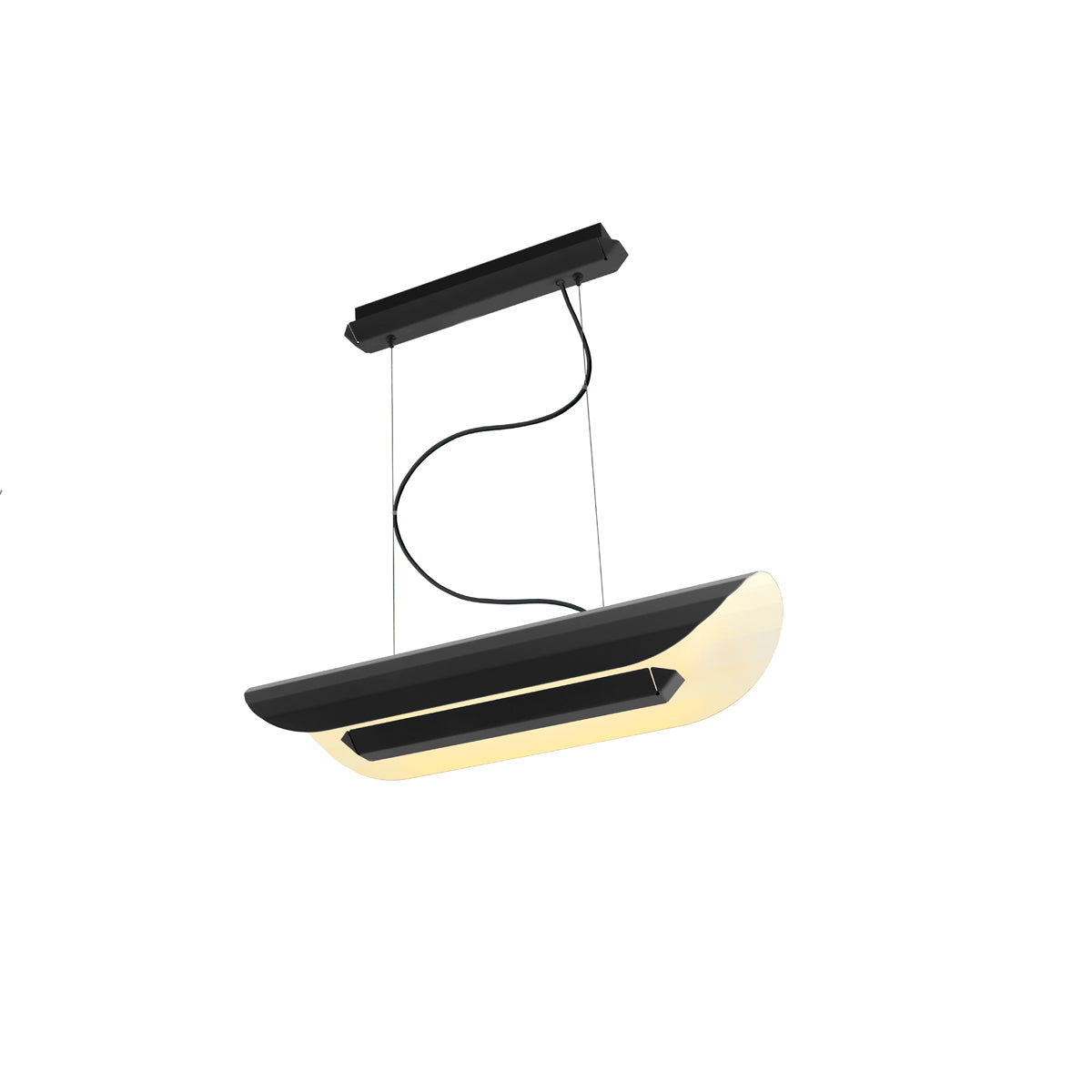 APOLIN black linear pendant lamp