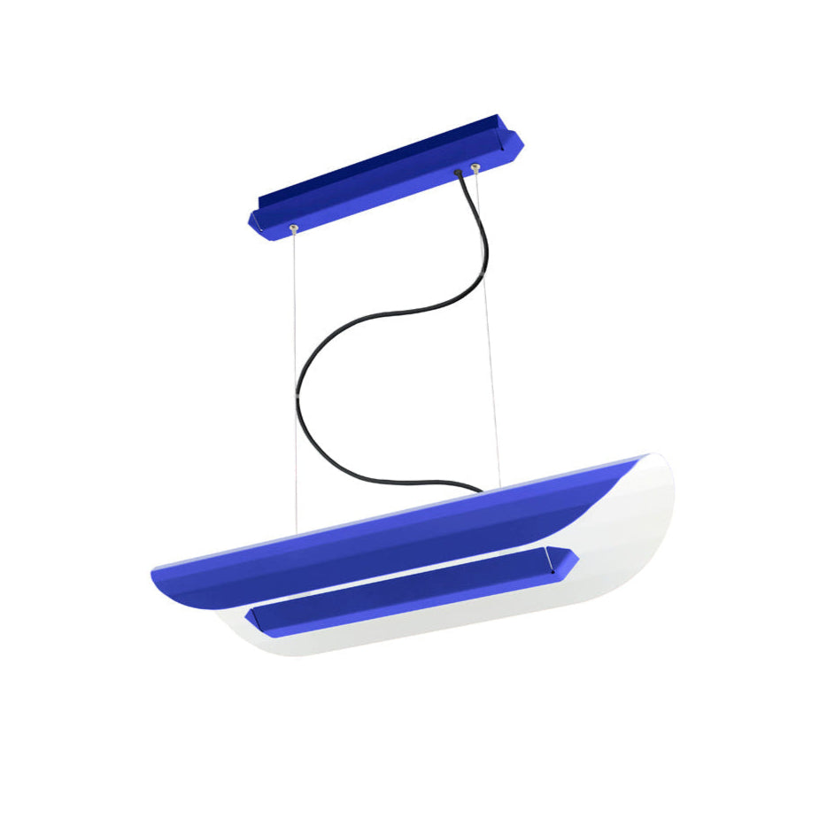 Lijnvormige hanglamp APOLIN kobaltblauw