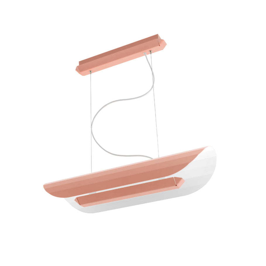 Lijnvormige hanglamp APOLIN gebroken roos