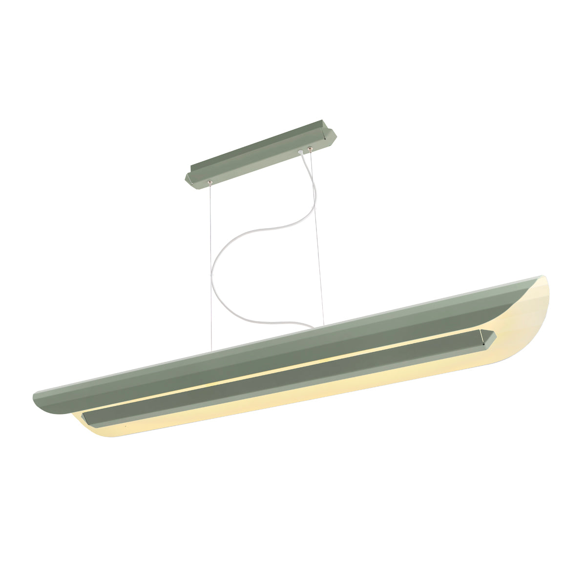 APOLIN Sage Green Linear Pendant Lamp