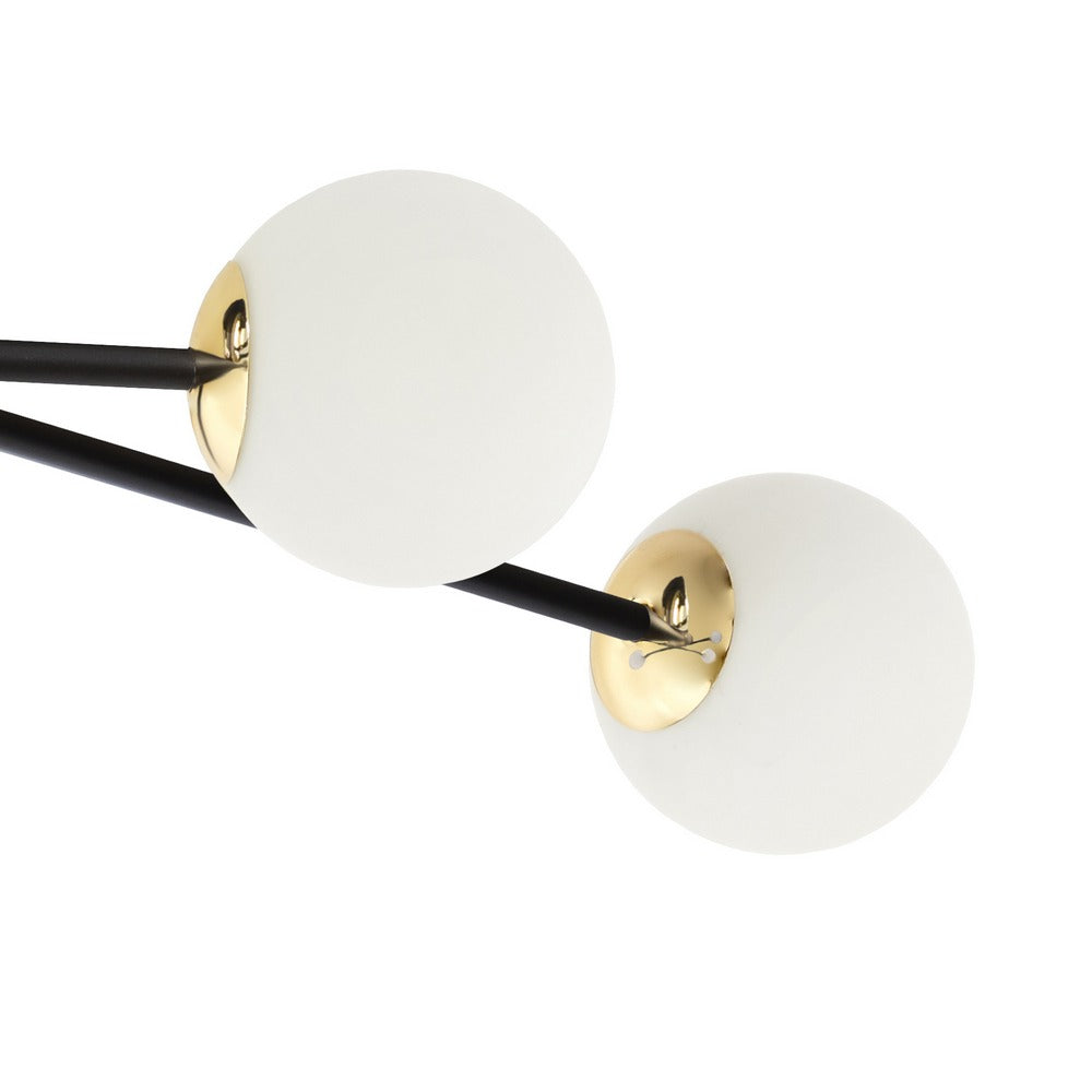 Deckenlampe ASTRA 6 schwarz mit Gold