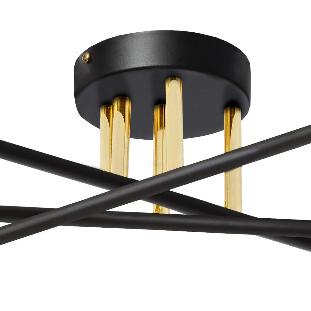 Deckenlampe ASTRA 6 schwarz mit Gold