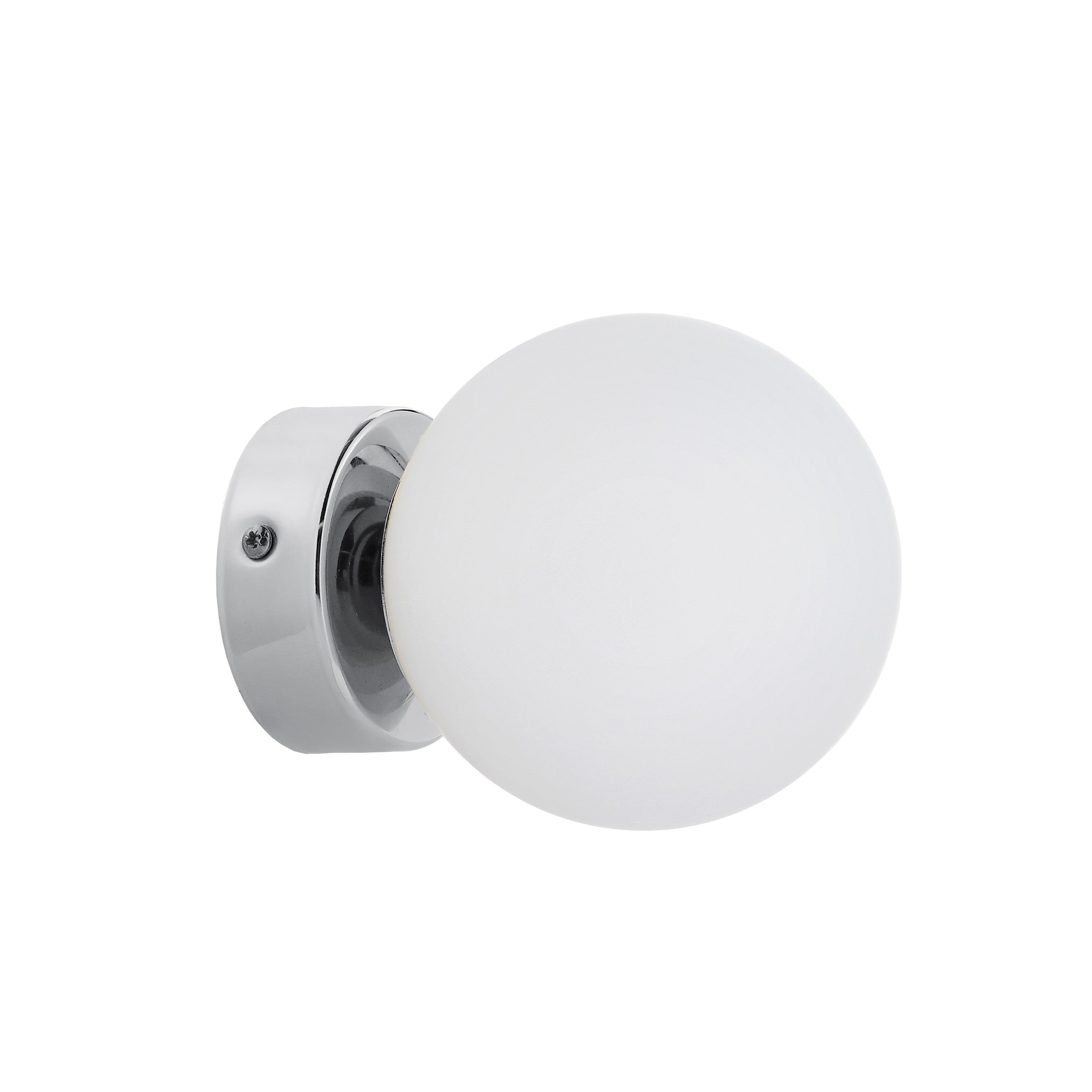 ASTRA wall lamp chrome with white shade