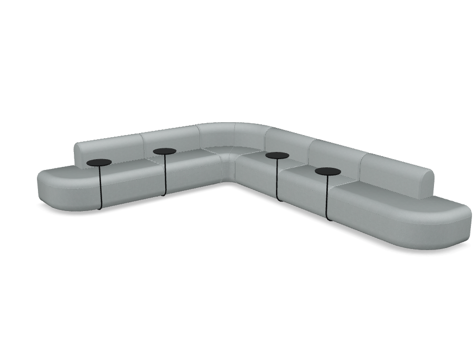 6-Modul-Ecksofa, gepolsterter Artico