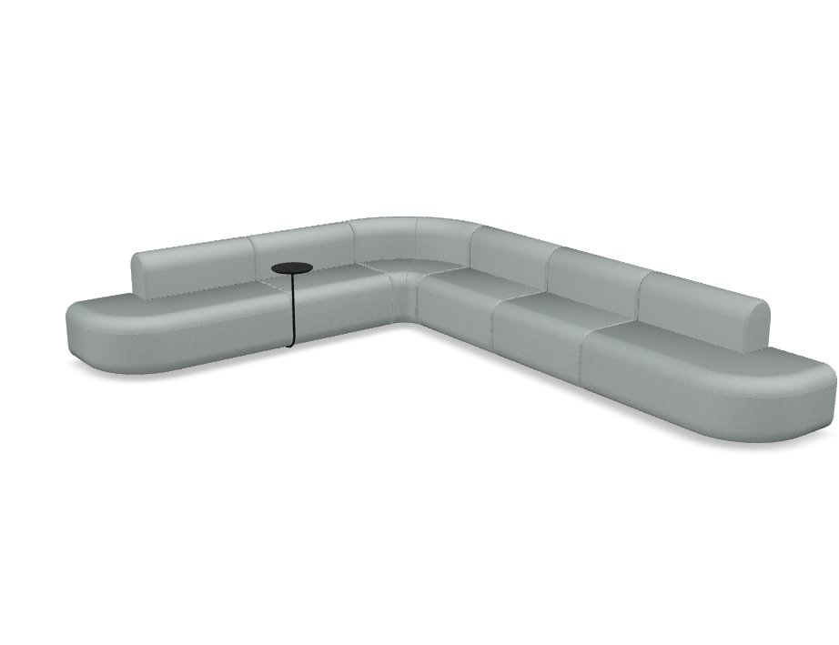 6-Modul-Ecksofa, gepolsterter Artico