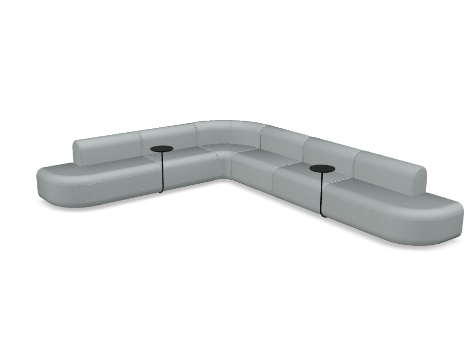 6-Modul-Ecksofa, gepolsterter Artico