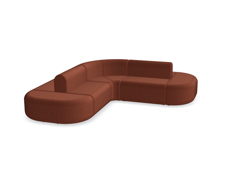 Sofa 6-module hoekbank dubbel ARTIKO gestoffeerd