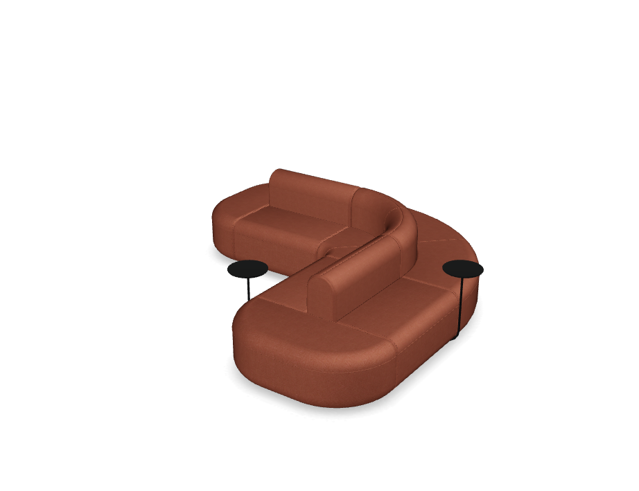 Sofa 6-module hoekbank dubbel ARTIKO gestoffeerd