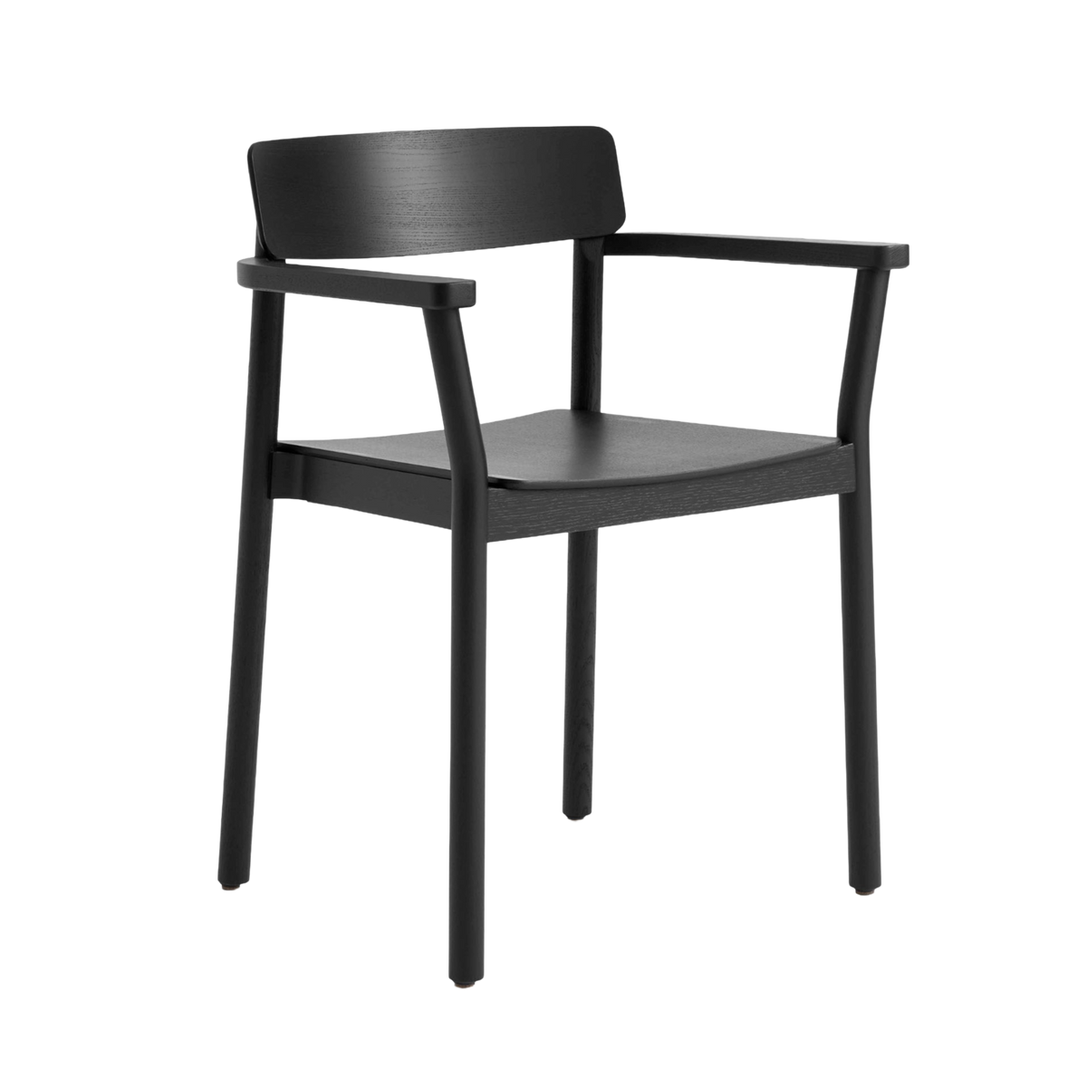 BETTY TK10 fauteuil met armleuningen zwart gelakt essen