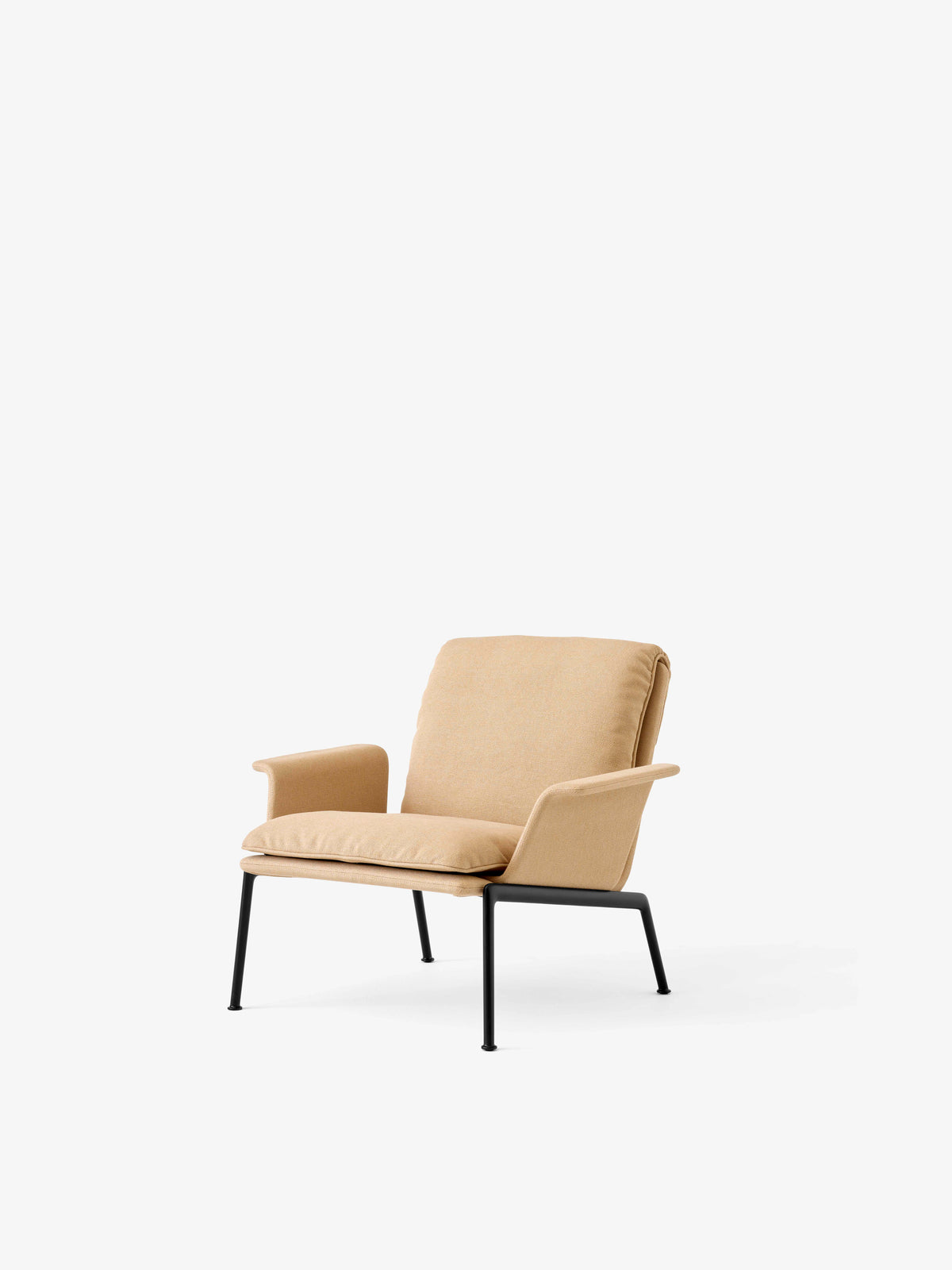 Fauteuil MUNO LN19 gestoffeerd met een zwarte basis
