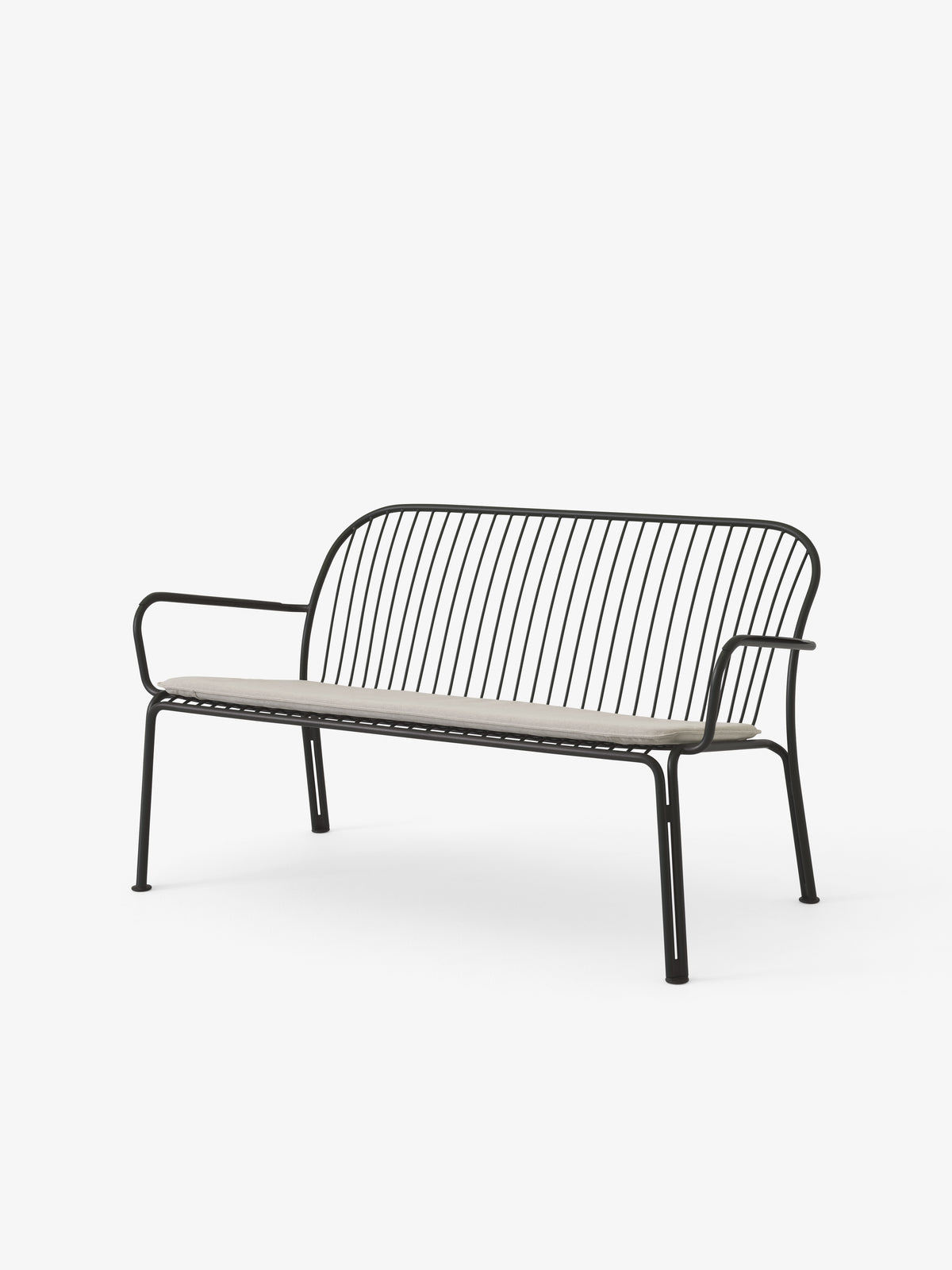 Buitenbank met armleuningen THORVALD SC110 zwart