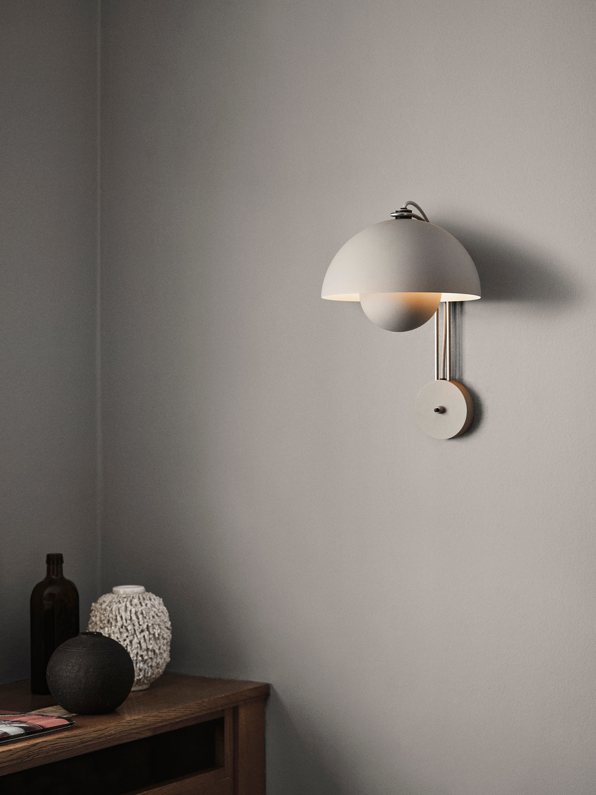 Wandlamp FLOWERPOT VP8 chroom