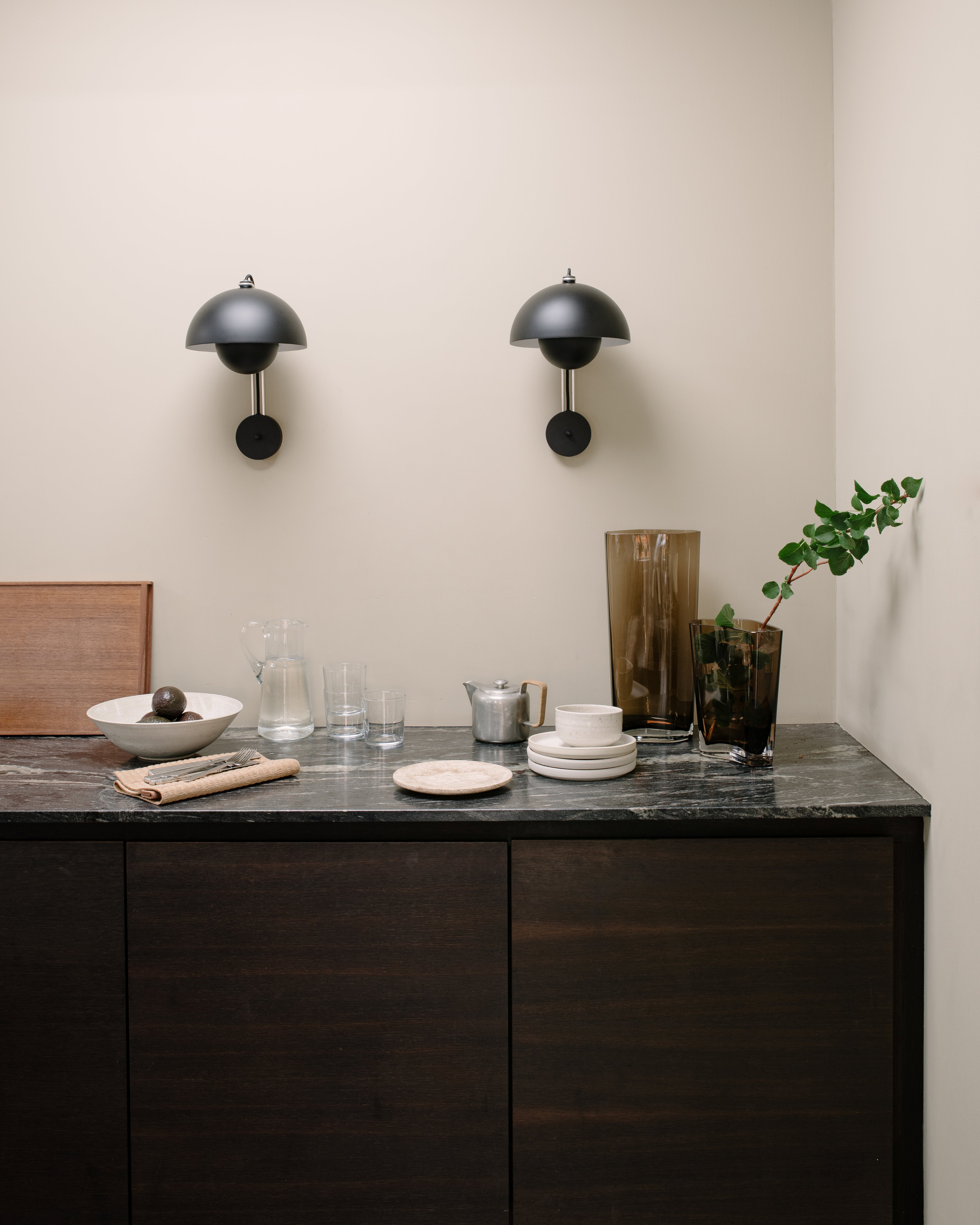 Wandlamp FLOWERPOT VP8 mat zwart