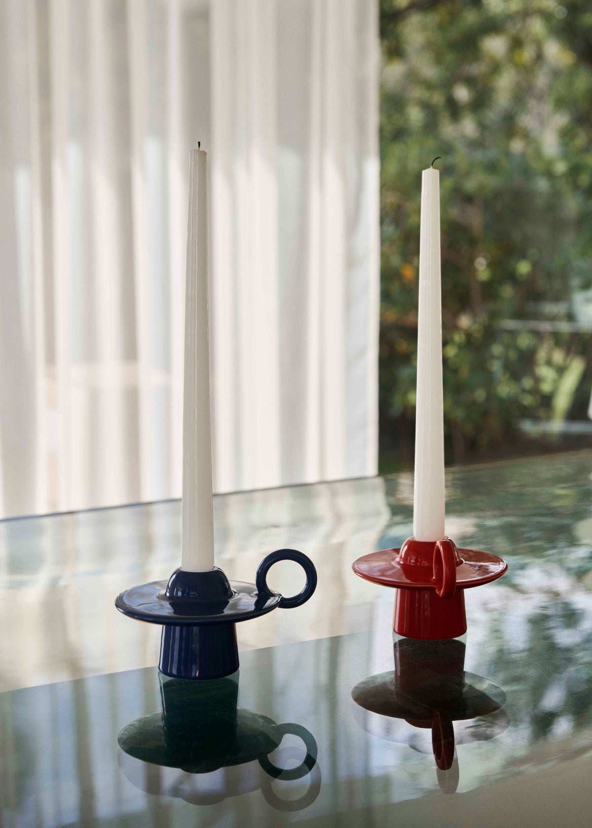 Kaarsenhouder MOMENTO JH39 rood-bruin