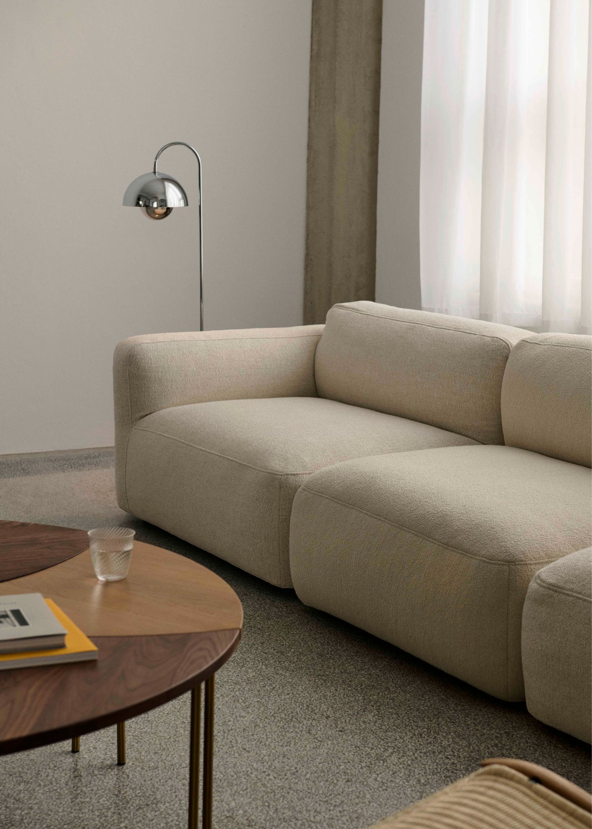 Sofa 3-zits DEVELIUS MELLOW gestoffeerd