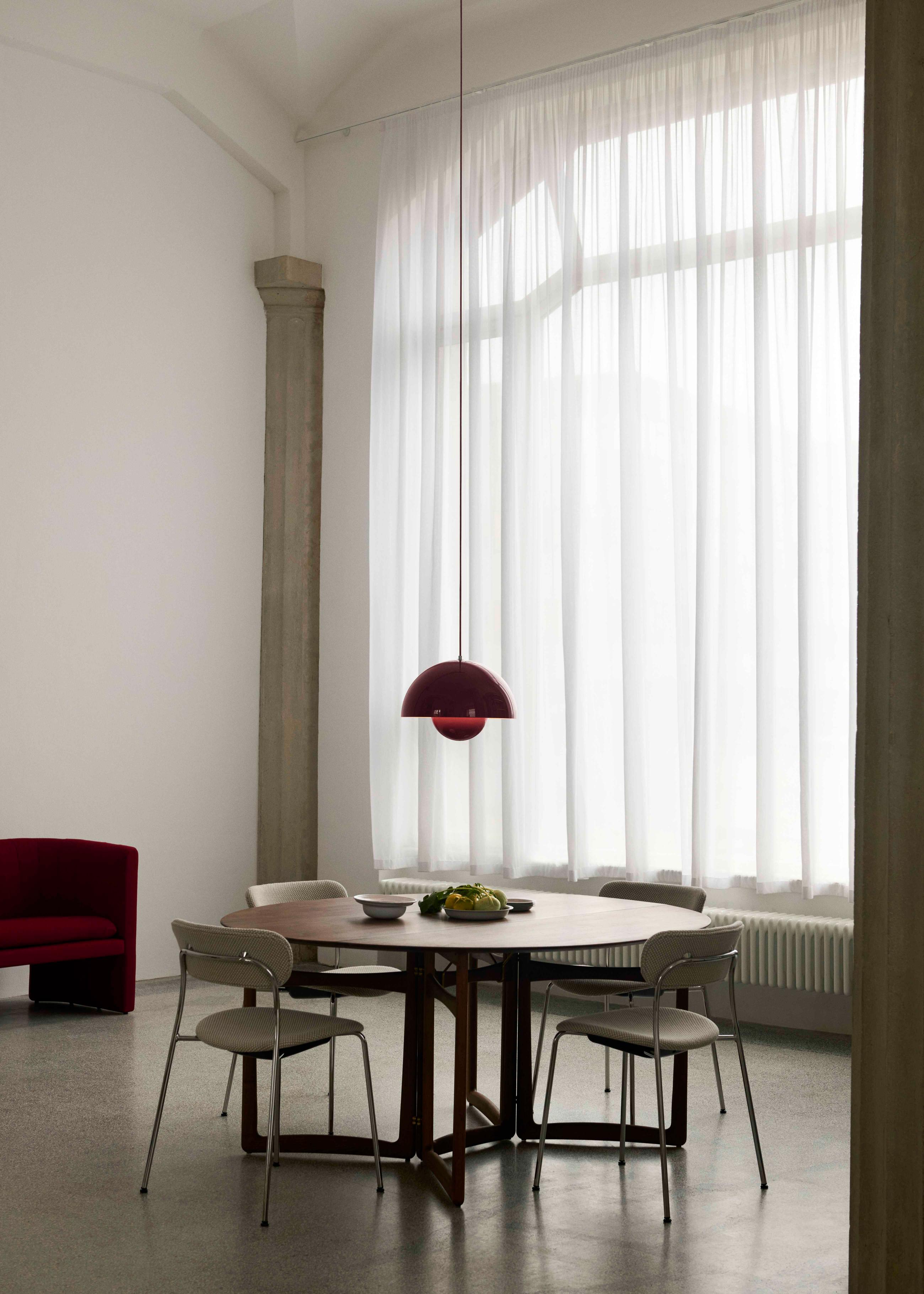 Ronde vouwtafel DROP LEAF HM6 geolied notenhout