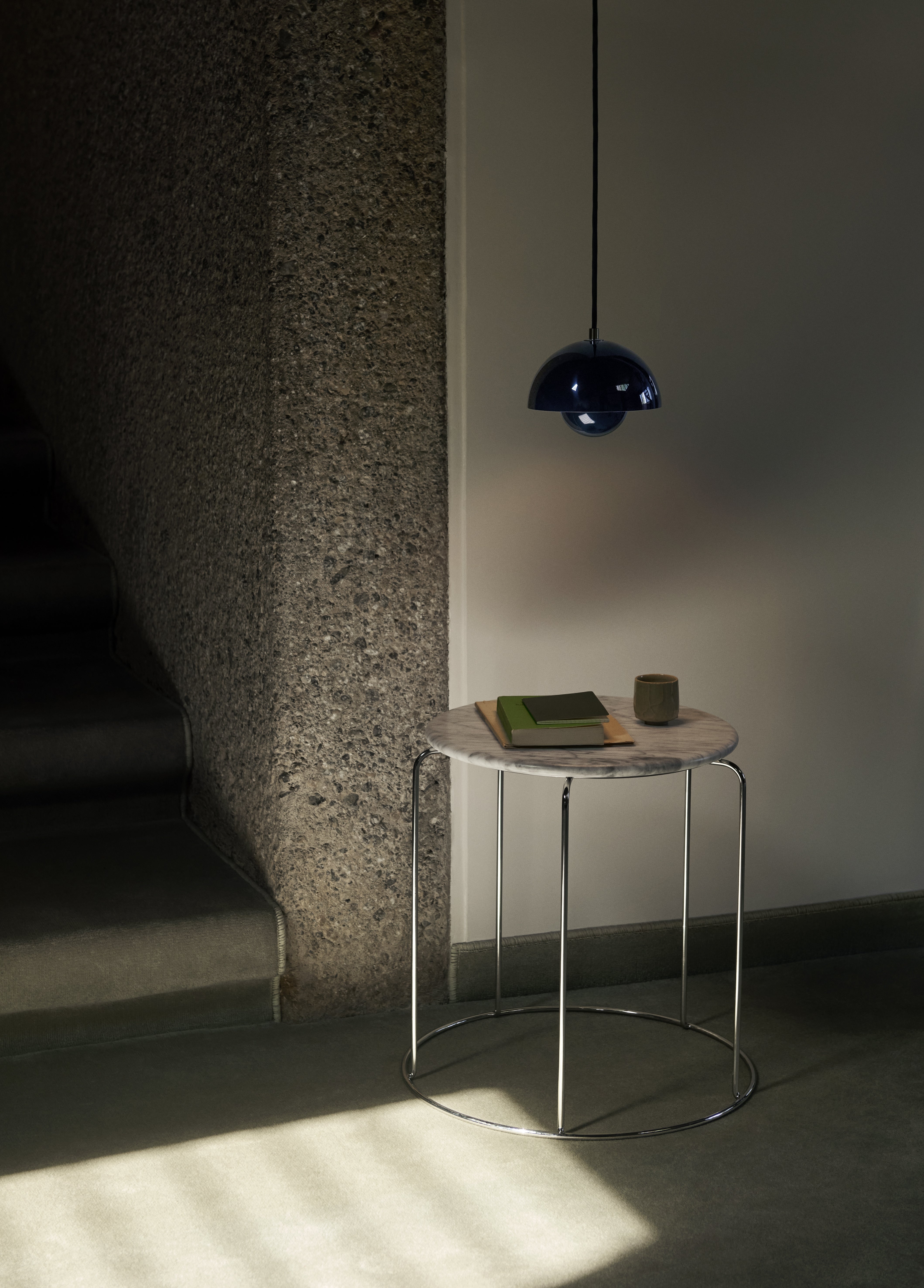 Hanglamp FLOWERPOT staal blauw