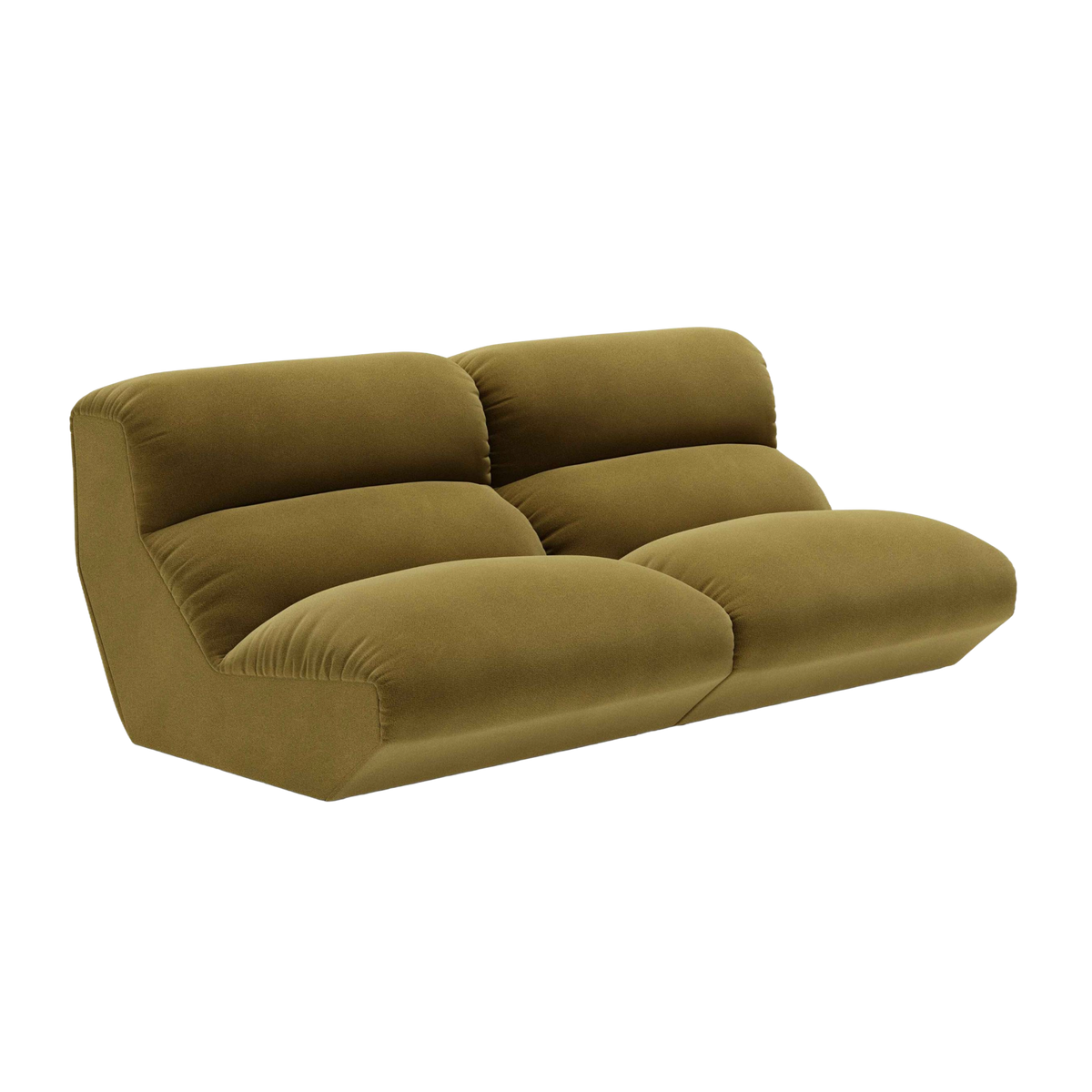 Modulaire 3-zitsbank HI LO olijfgroen