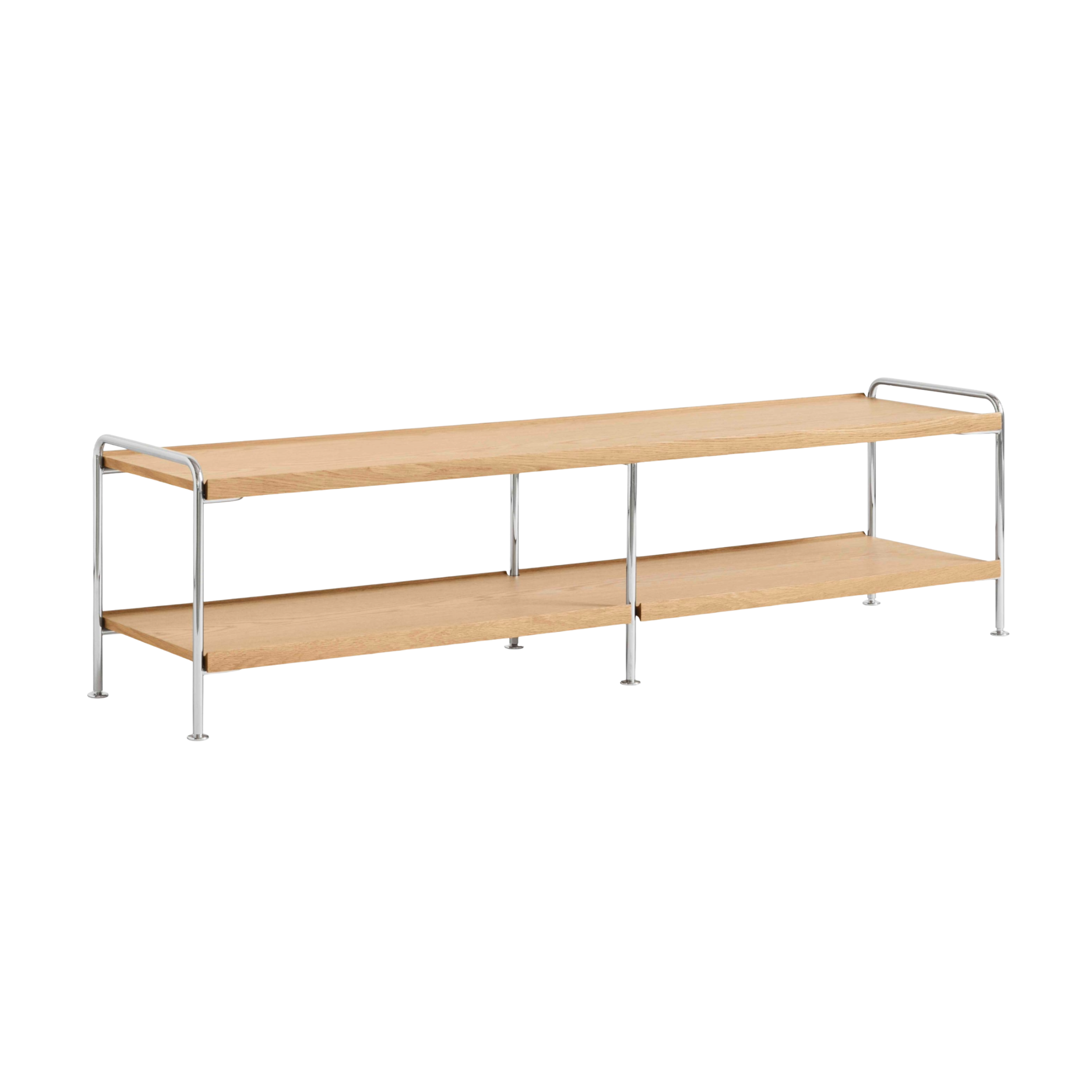 ALIMA NDS4 TV cabinet chrome with oak wood