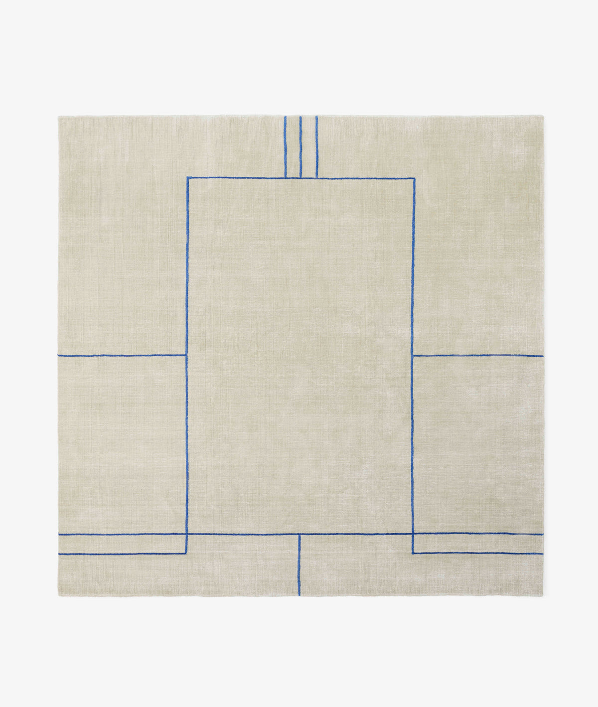 Vloerkleed CRUISE zandkleurig met blauw