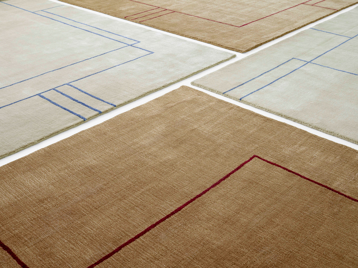 Vloerkleed CRUISE bruin met bordeaux
