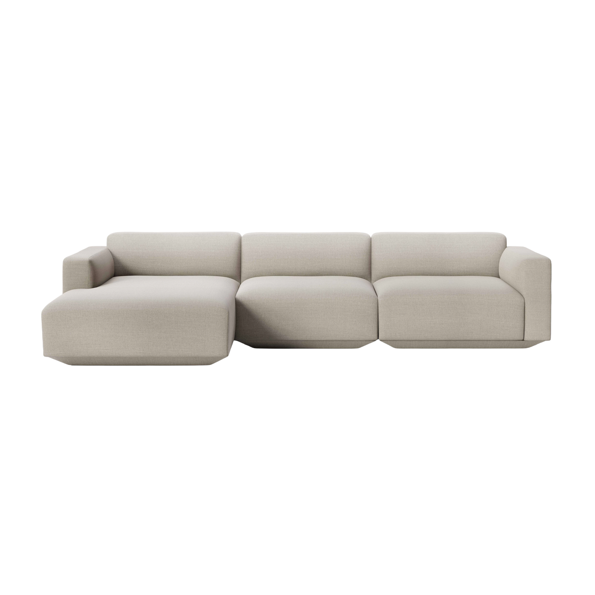 Modulaire linkerhoekbank 4-persoons DEVELIUS crème