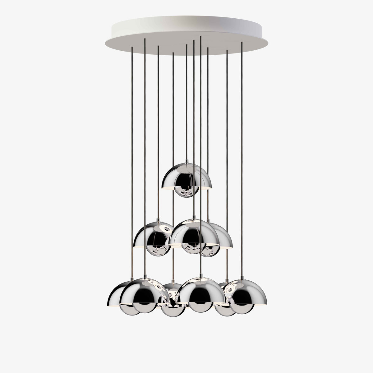 Chromen FLOWERPOT VP10 kroonluchter