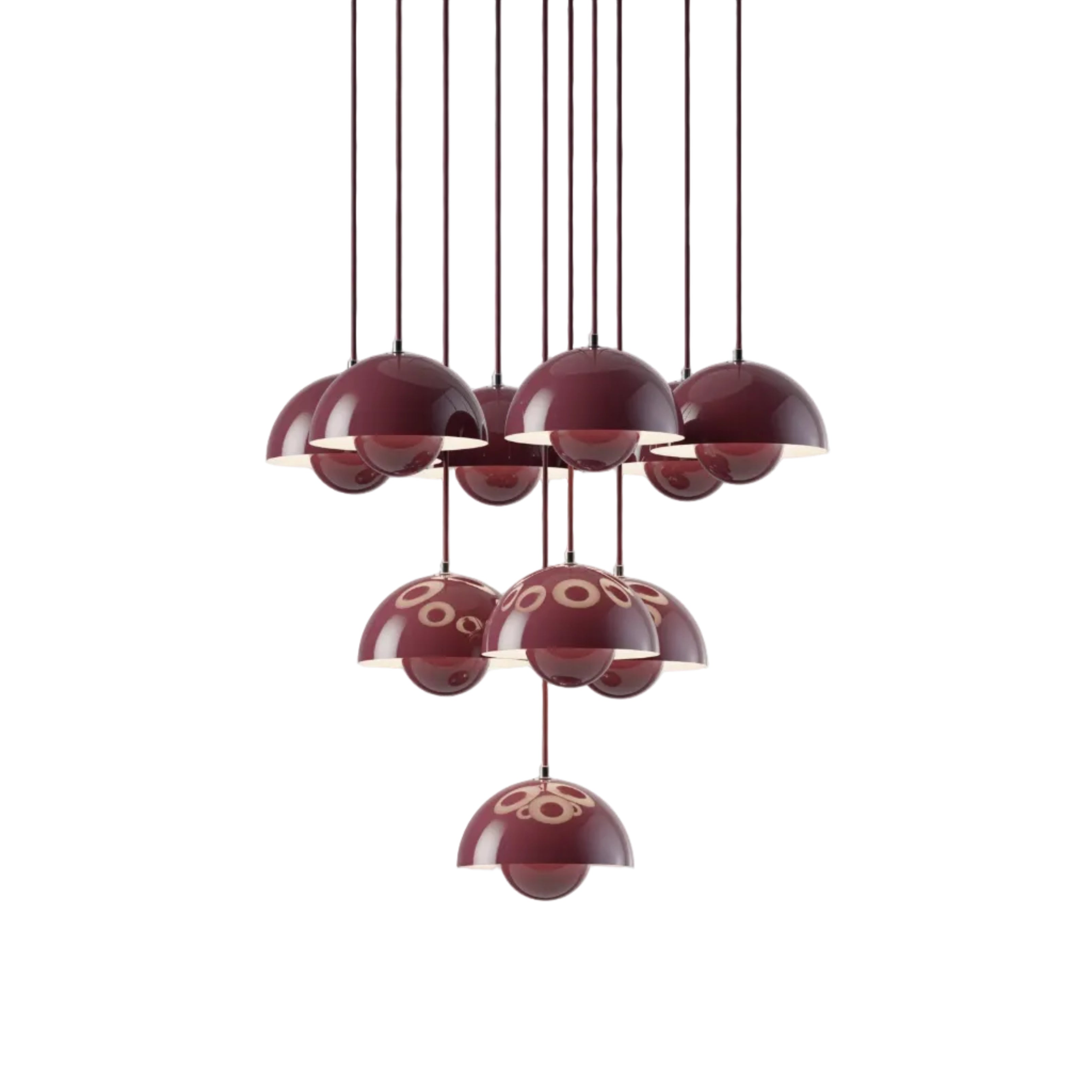 Kroonluchter FLOWERPOT VP1 donkere pruim
