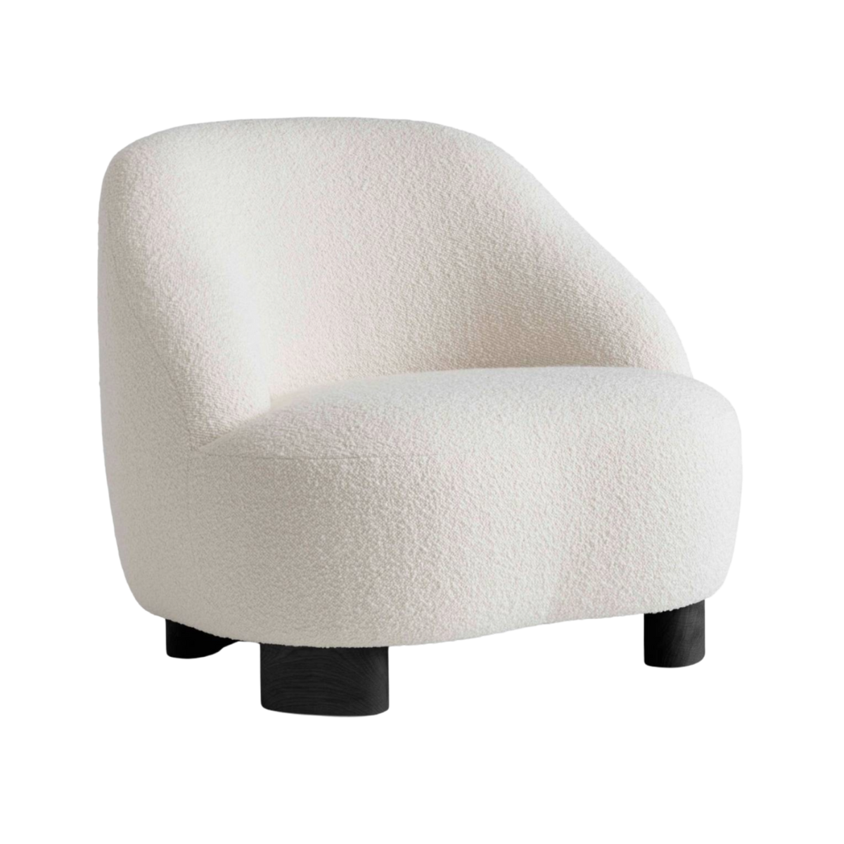 Fauteuil MARGAS LC1 gestoffeerd met een zwarte eiken basis