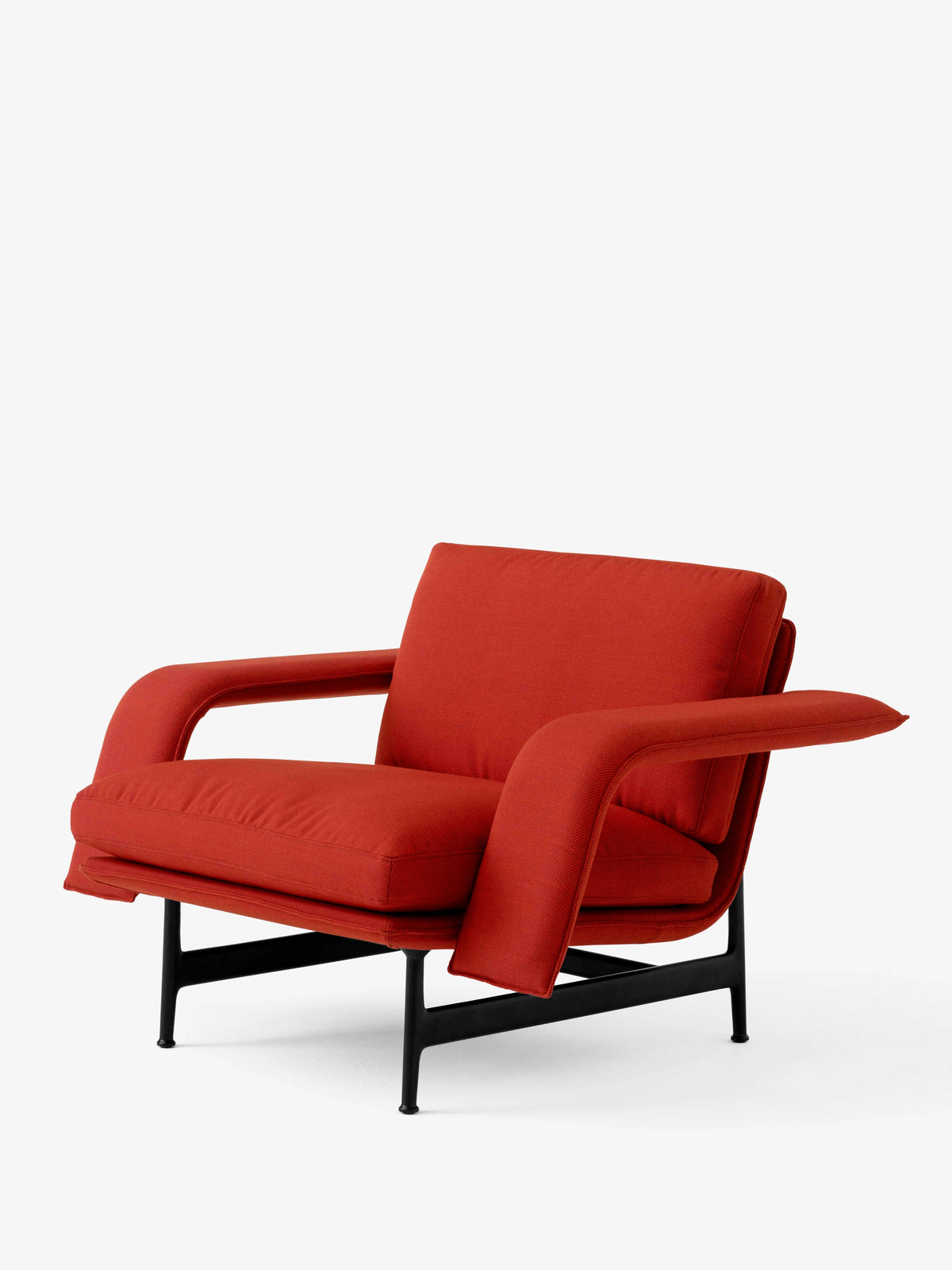 Fauteuil MEANTIME AV29 gestoffeerd met een zwarte basis