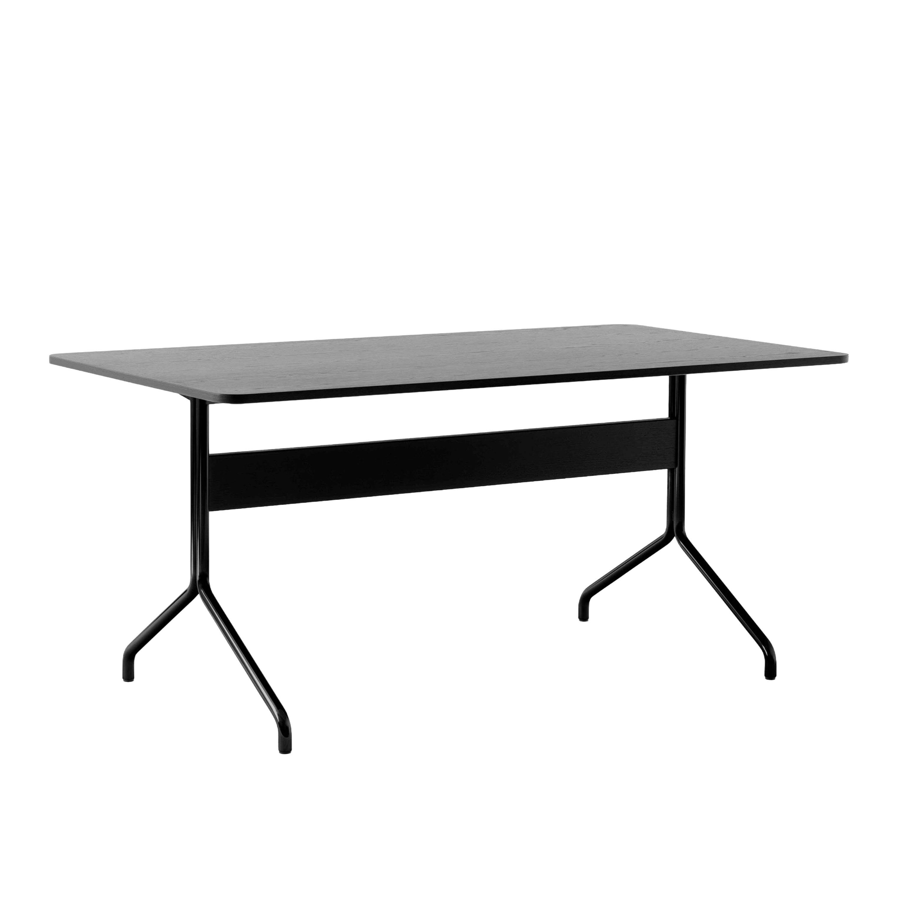Zwarte geverfd eiken PAVILION tafel met zwarte basis