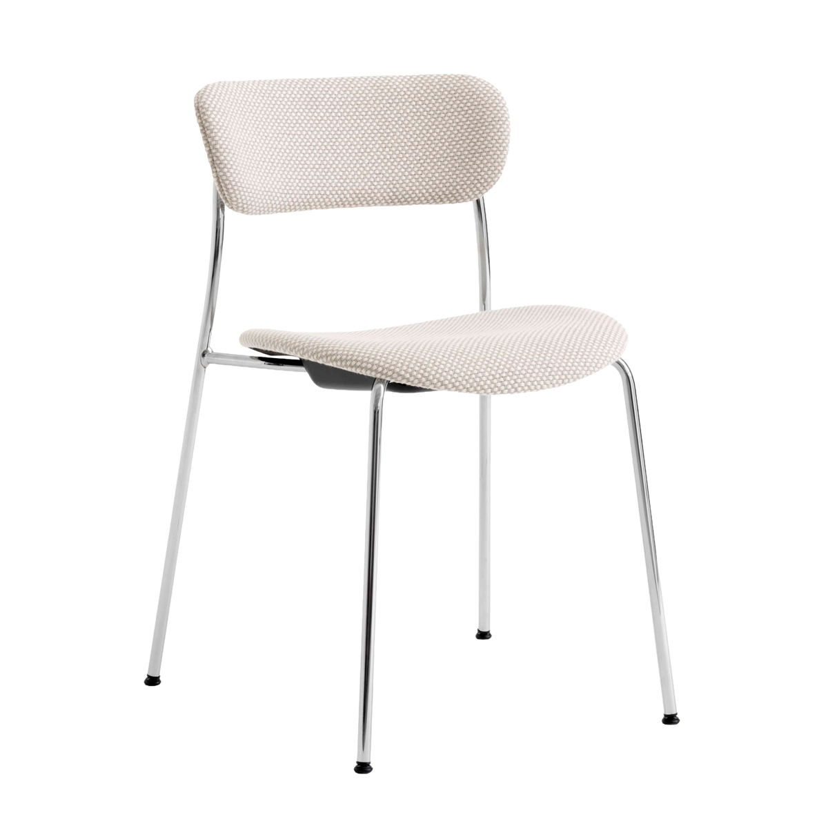PAVILION AV12 stoel, gestoffeerd met een chroom basis