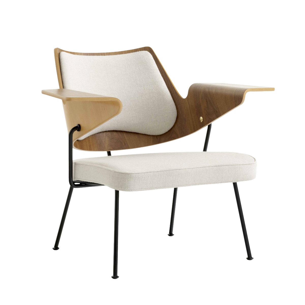 RFH RD8 fauteuil gestoffeerd met hout en een zwarte basis