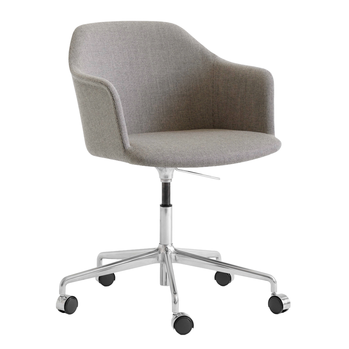 Bureau stoel RELY HW55 gestoffeerd met een aluminium basis