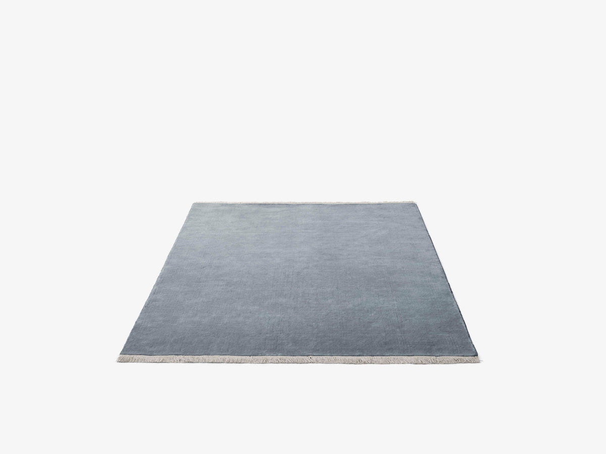 Vloerkleed met franjes THE MOOR blauw
