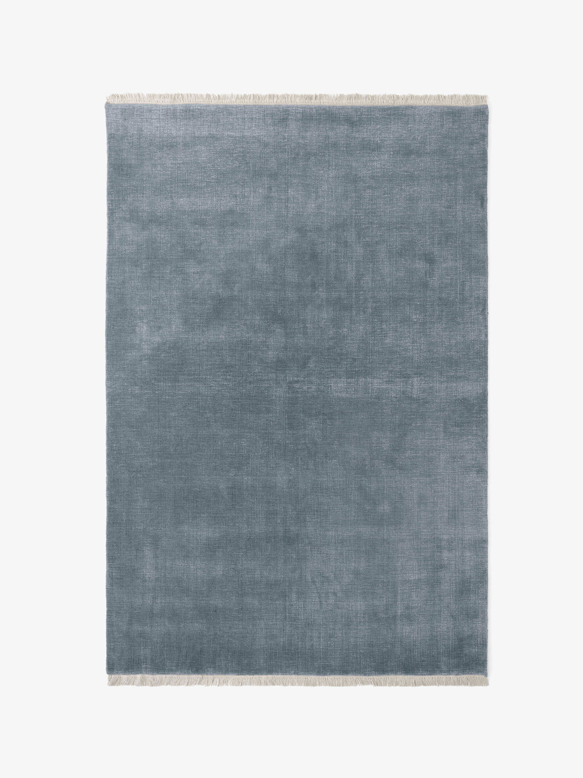 Vloerkleed met franjes THE MOOR blauw