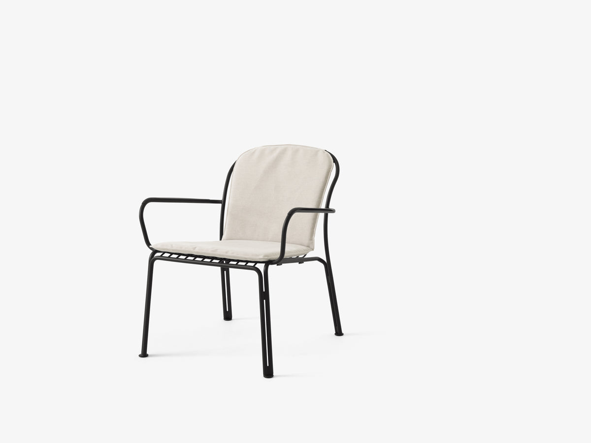 Buitenfauteuil met armleuningen THORVALD SC101 zwart
