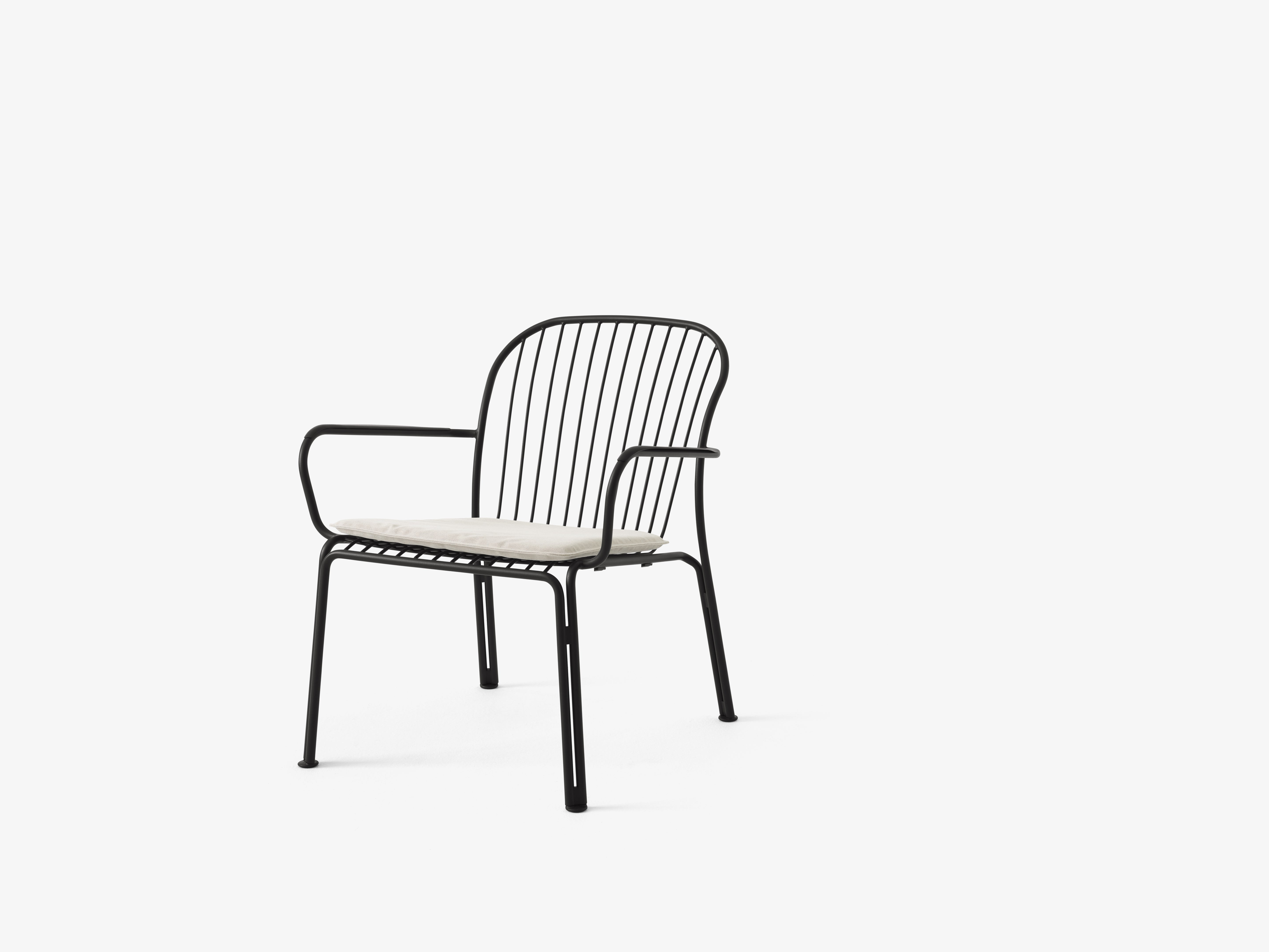 Buitenfauteuil met armleuningen THORVALD SC101 zwart