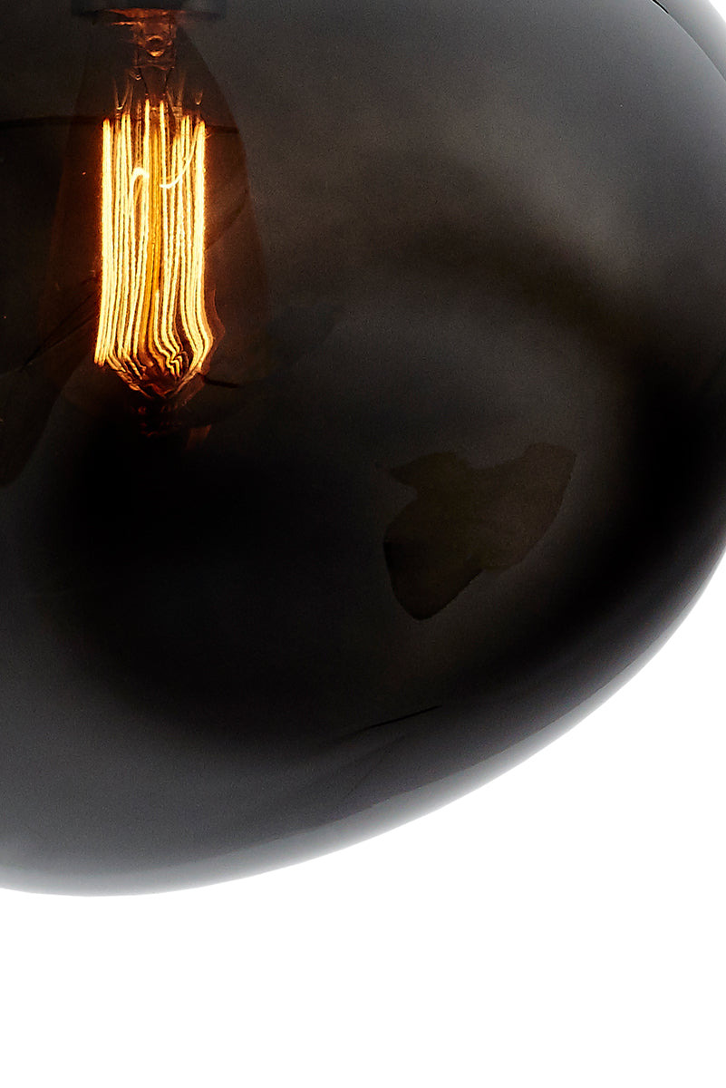 Hanglamp met drie punten AVIA 3 rookzwart met zilveren afwerking